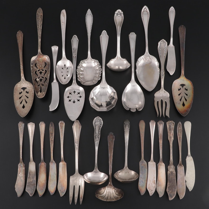 Rogers, Oneida, and Other Silver Plate Serving Utensils