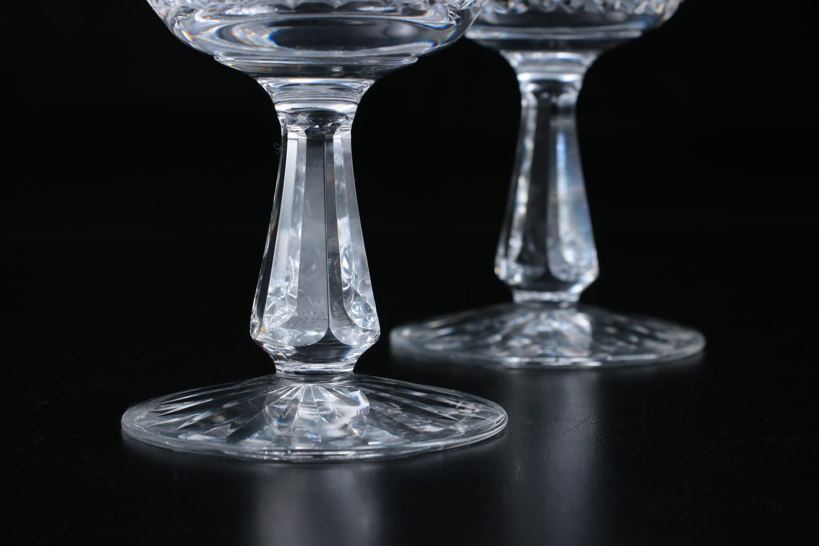 Waterford Crystal "Kenmare" Champagne Coupes, Late 20th Century
