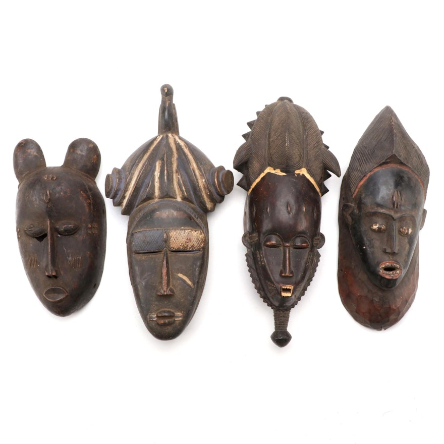 West African Carved Wood Masks