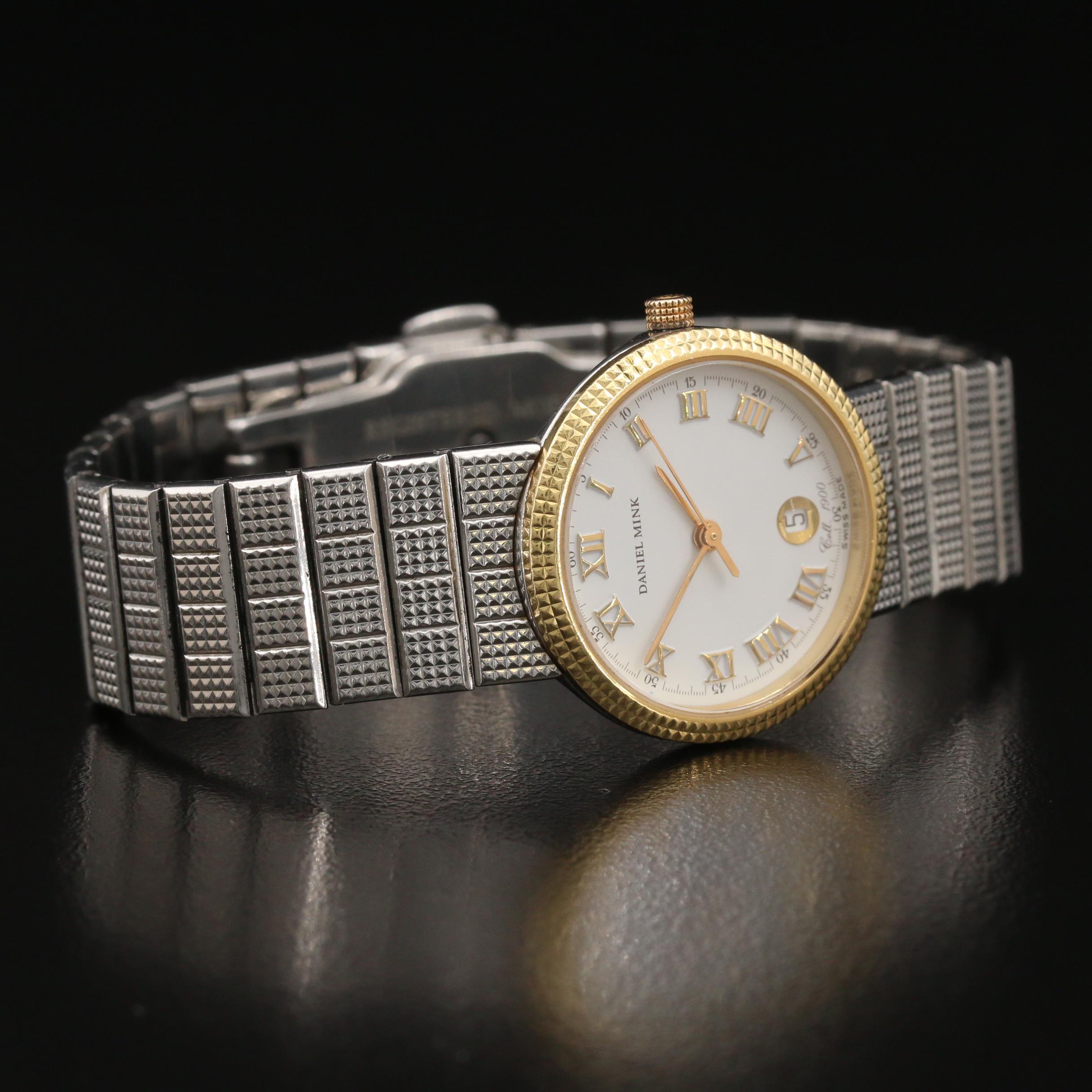 Daniel Mink 1900 Stainless Steel and 18K Gold Quartz Watch