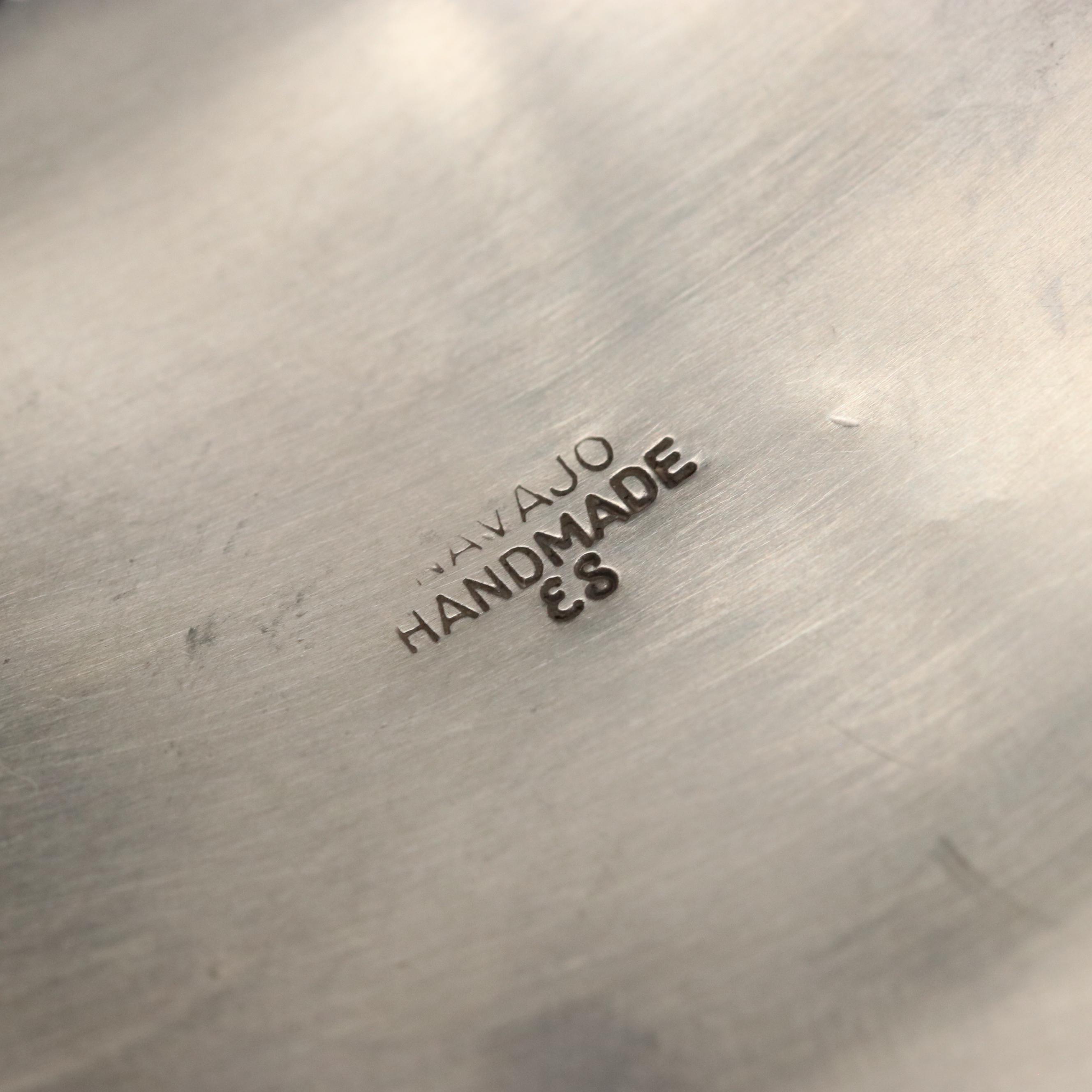 Elaine Sam Navajo Diné Sterling Coral and Turquoise Cuff with Bear Claw Accent