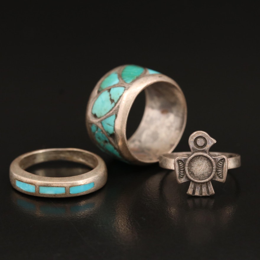 Southwestern Sterling Rings Including Turquoise