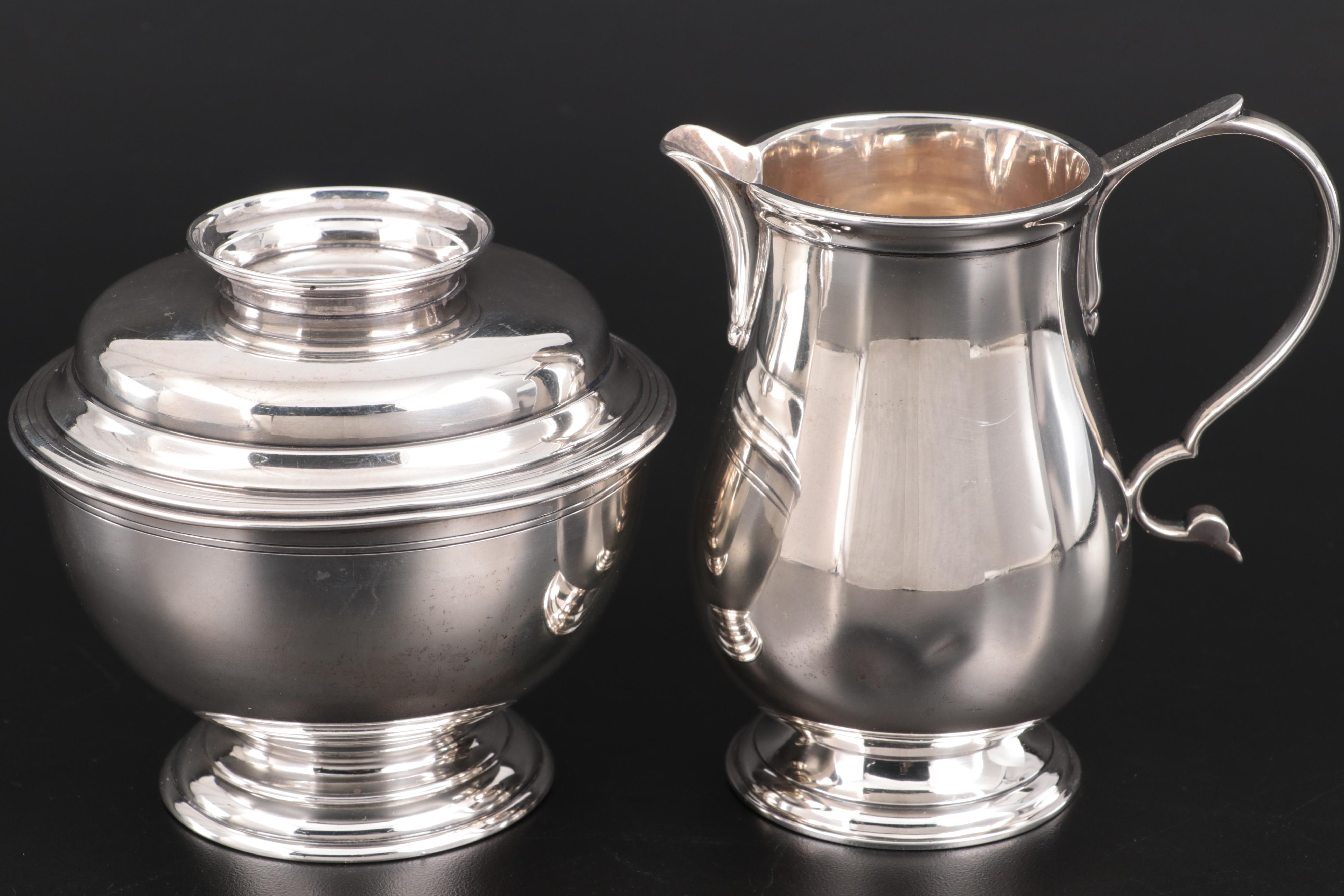 Stieff "Williamsburg" Sterling Silver Coffee Service with Wallace "Alden" Tray