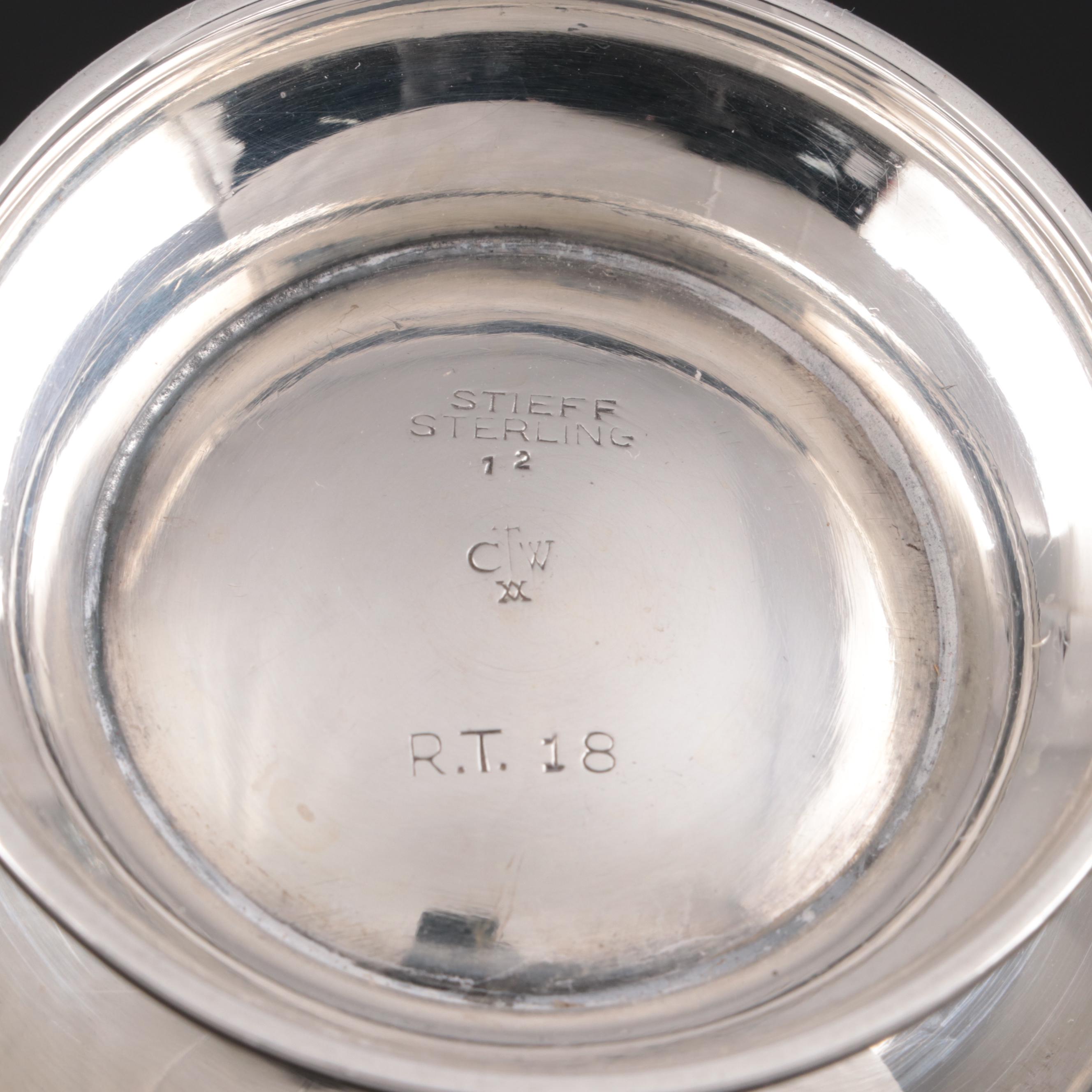 Stieff "Williamsburg" Sterling Silver Coffee Service with Wallace "Alden" Tray