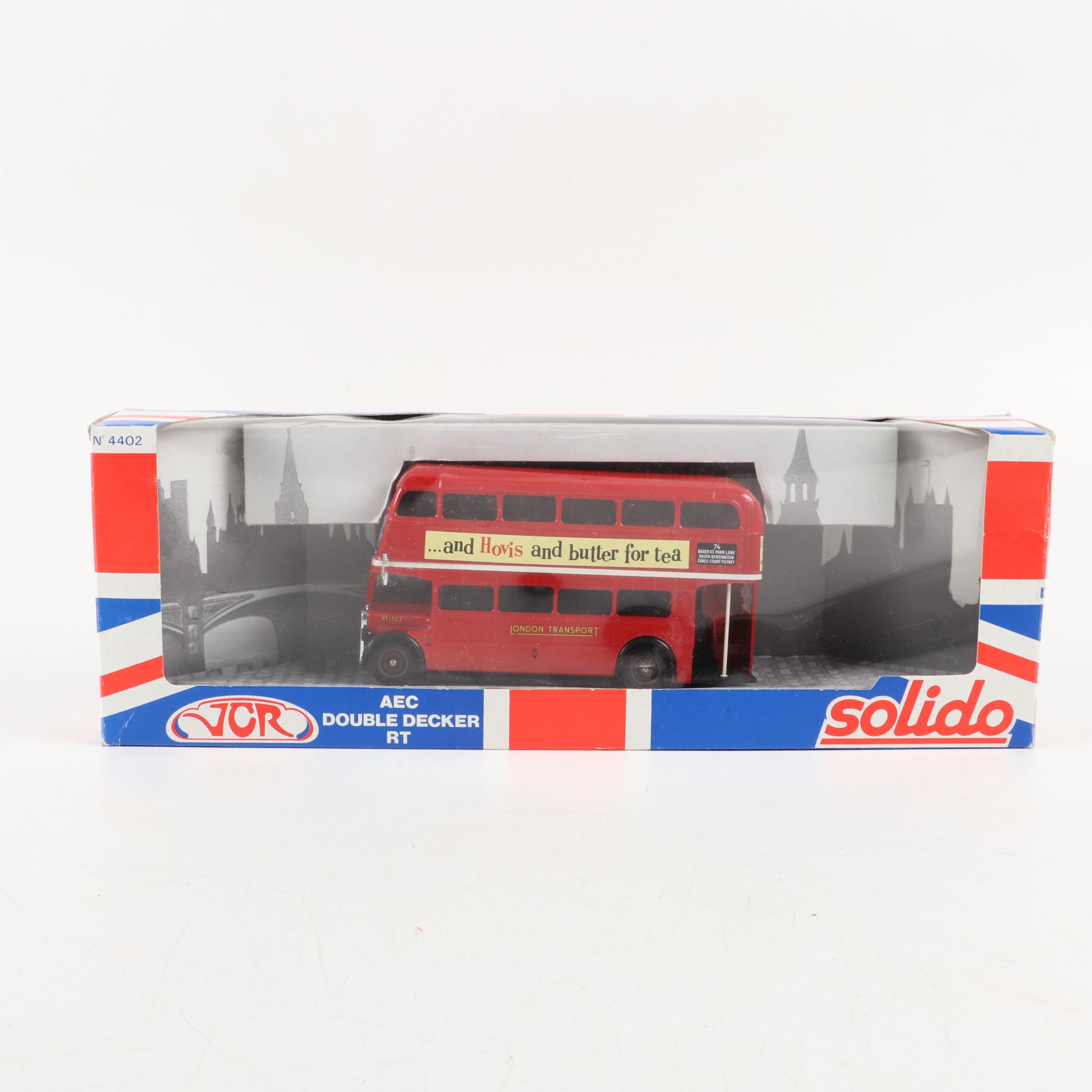 Lamborghini Countach, London Bus, and Other Diecast Model Cars