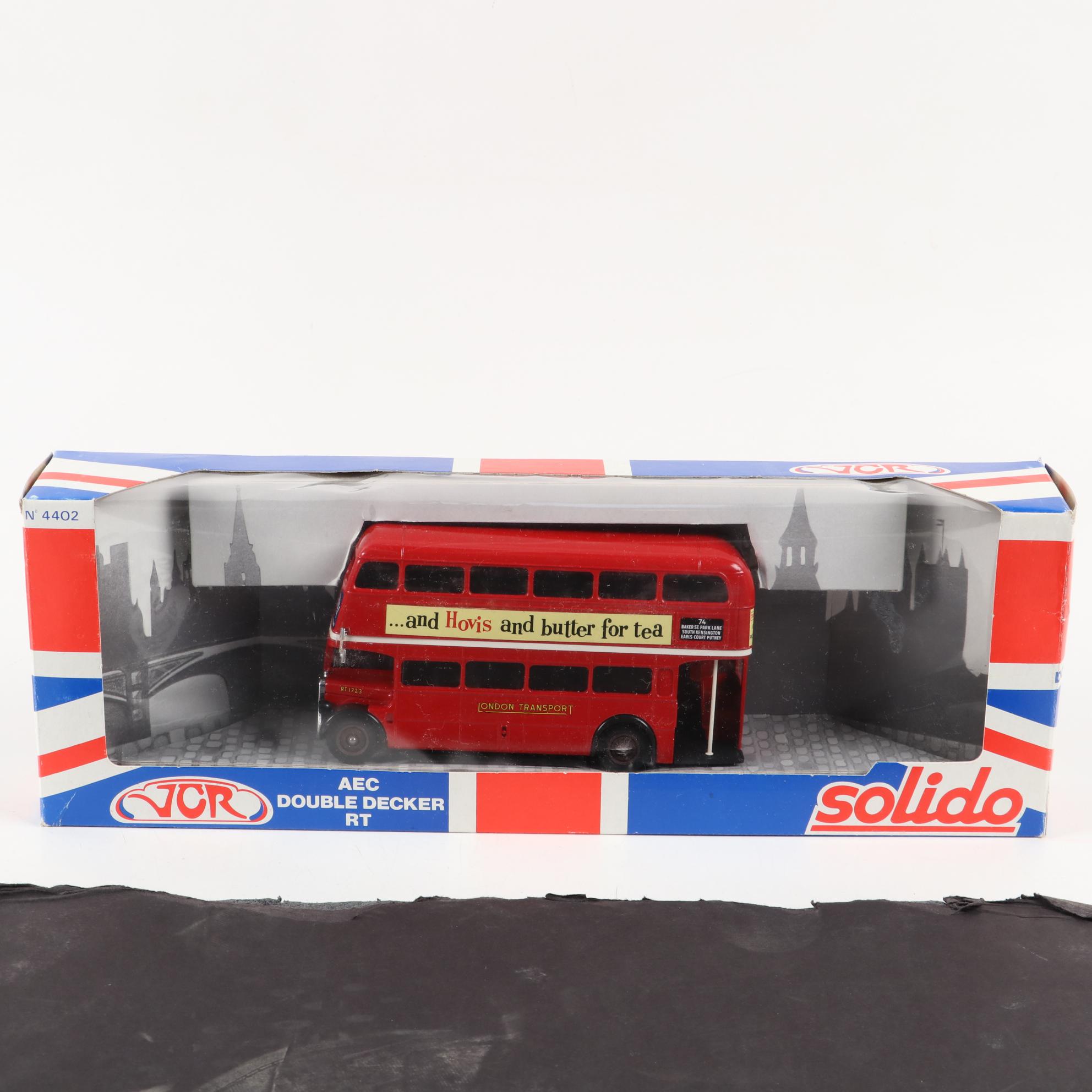 Lamborghini Countach, London Bus, and Other Diecast Model Cars