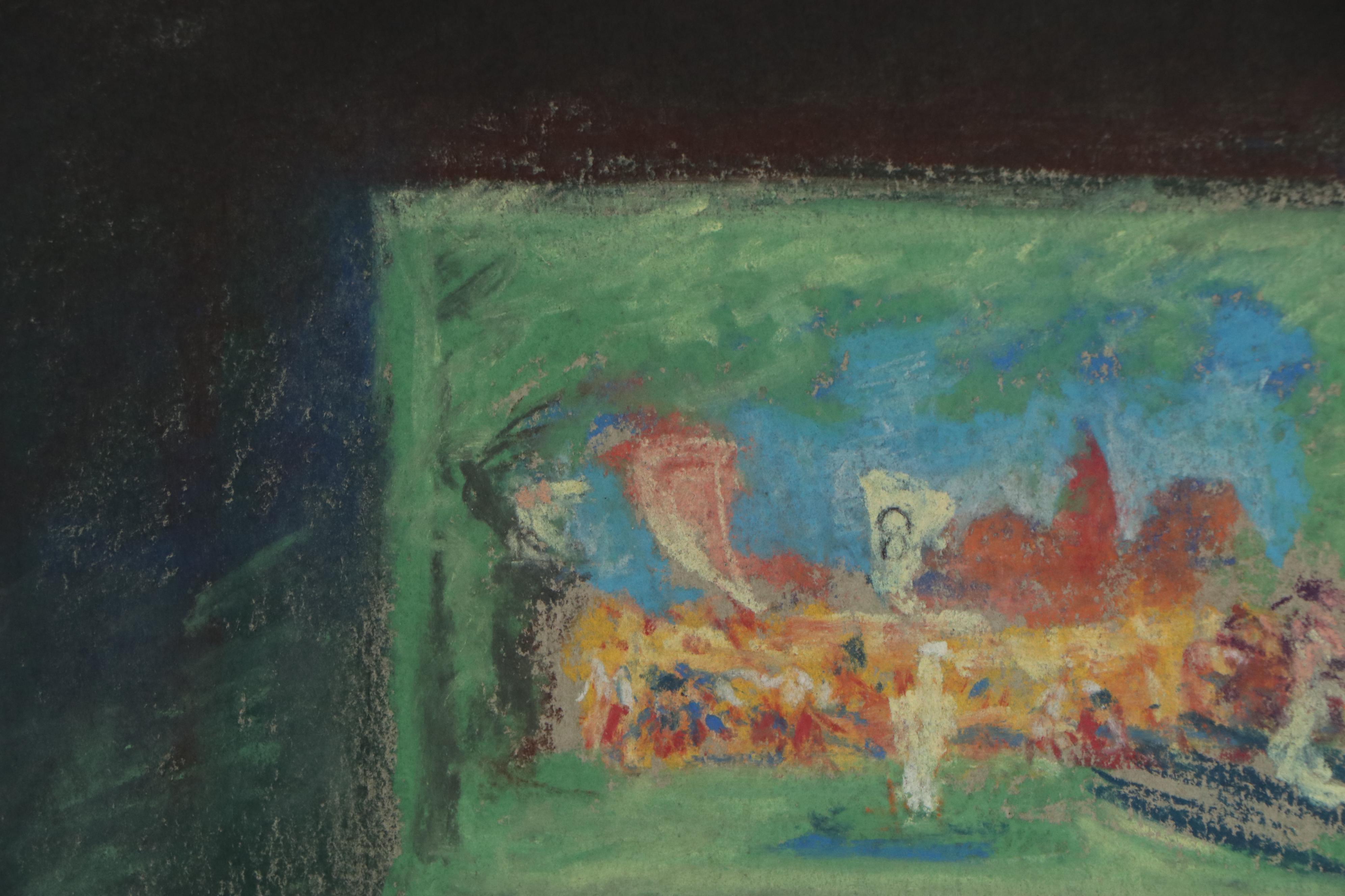Rabbi Frederick Solomon Pastel Drawings, Mid-20th Century
