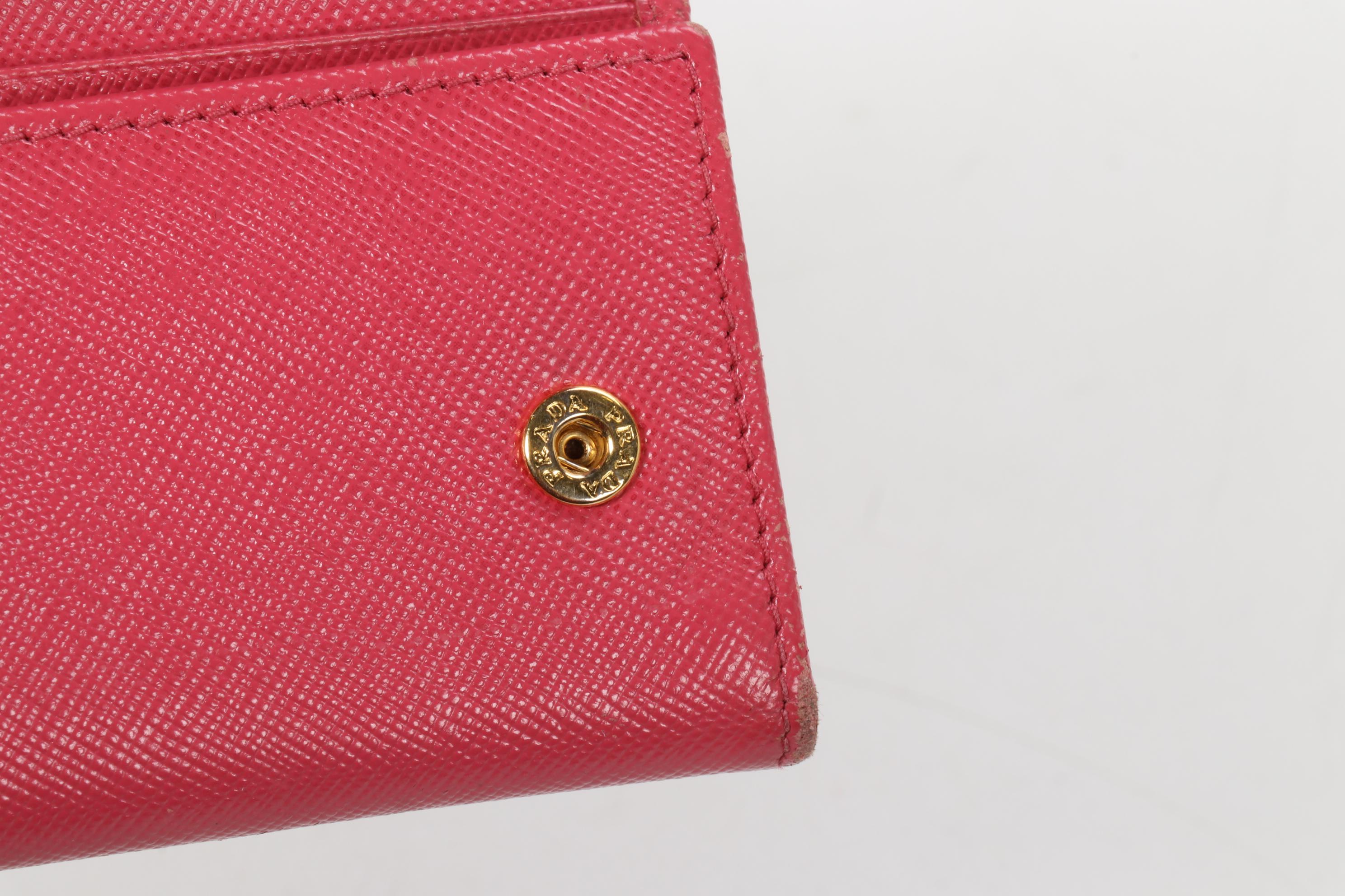 Prada Six-Key Hook Case in Coral Pink Saffiano Leather