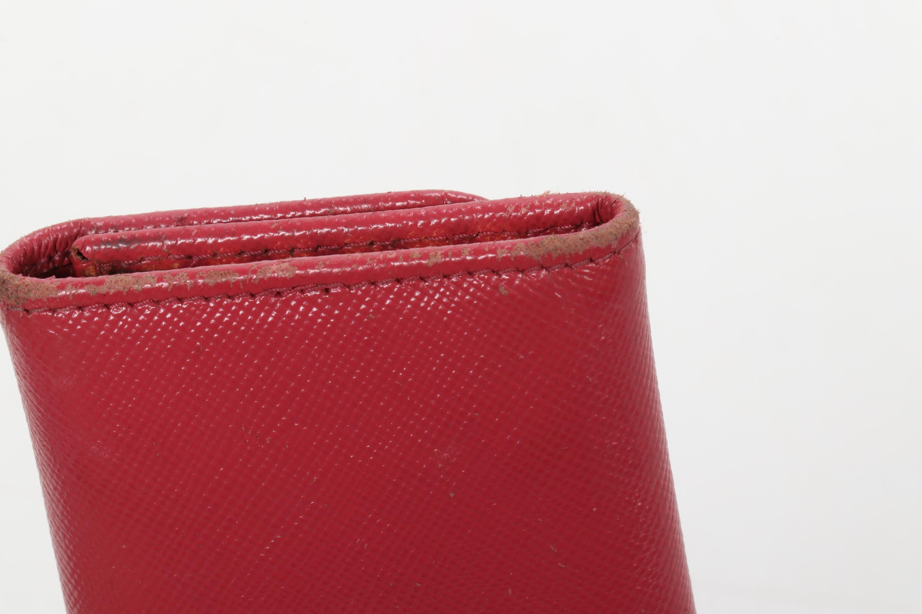 Prada Six-Key Hook Case in Coral Pink Saffiano Leather