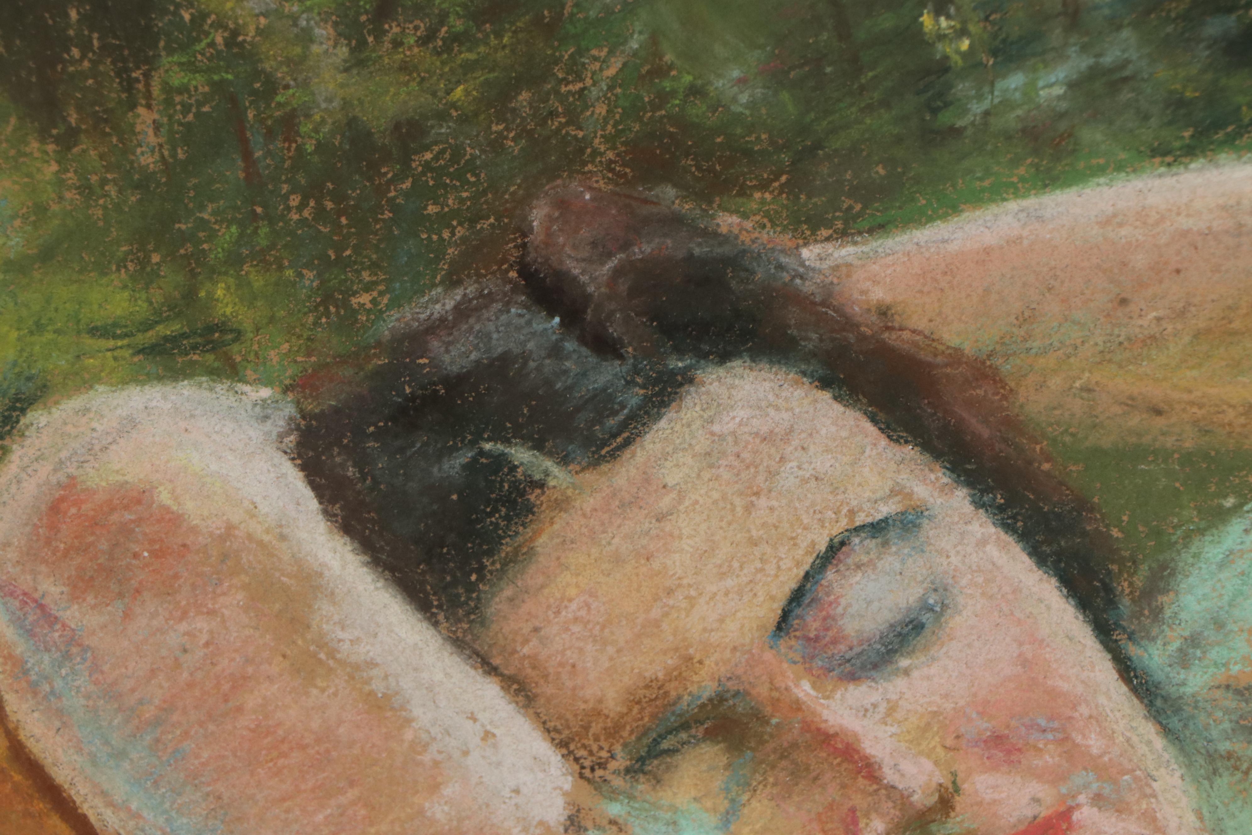 Rabbi Frederick Solomon Portrait Pastel Drawings, Early 20th Century