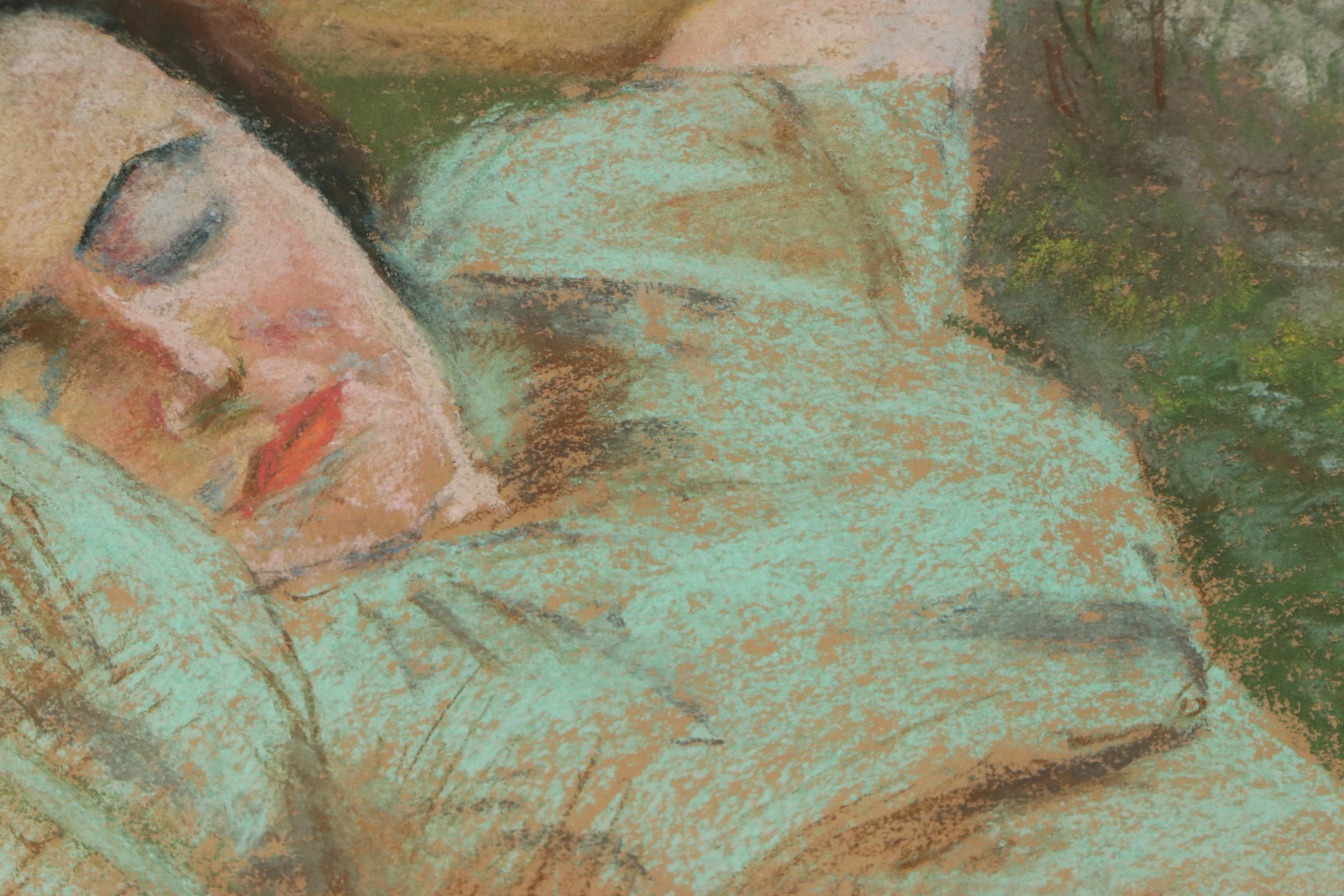 Rabbi Frederick Solomon Portrait Pastel Drawings, Early 20th Century