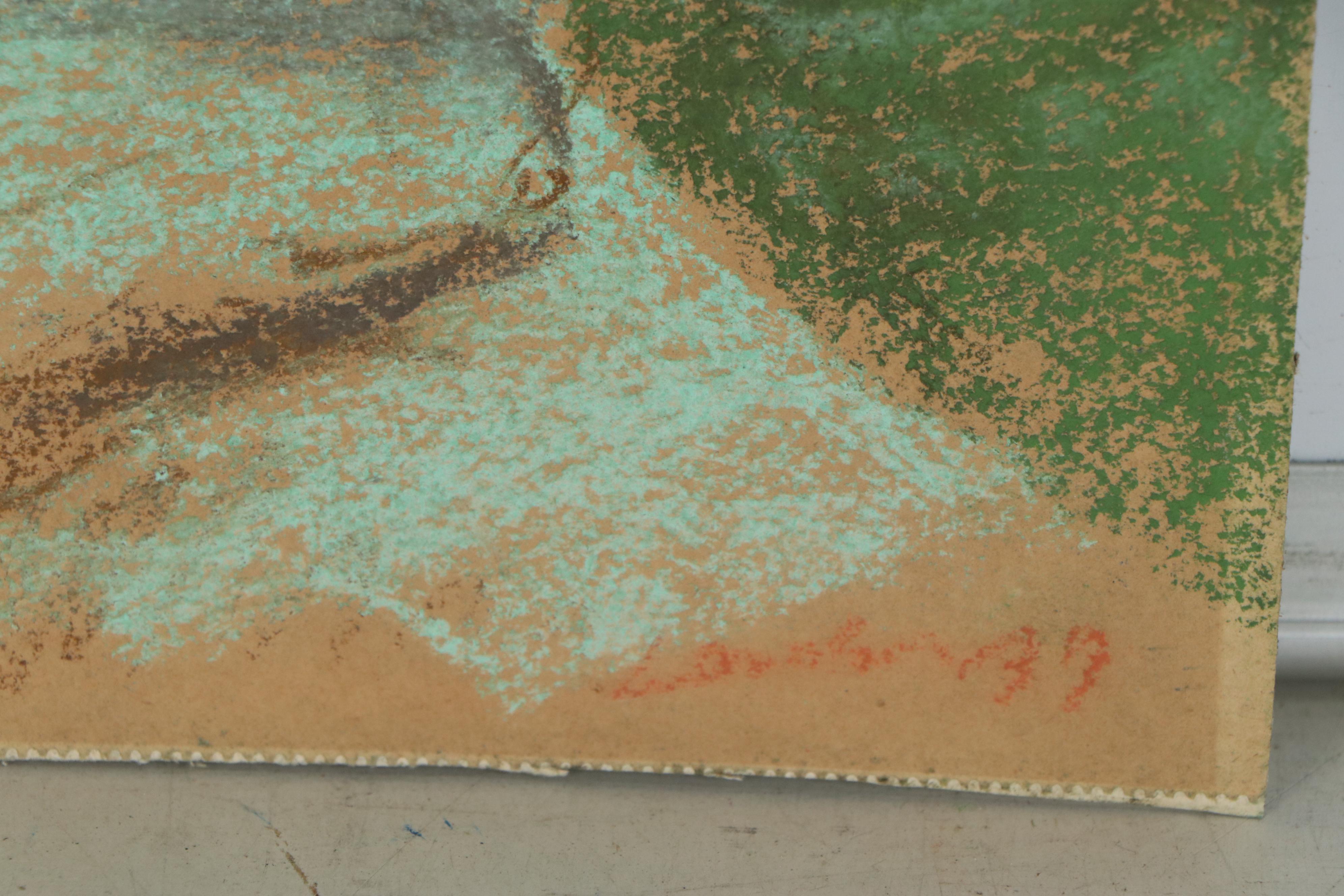 Rabbi Frederick Solomon Portrait Pastel Drawings, Early 20th Century