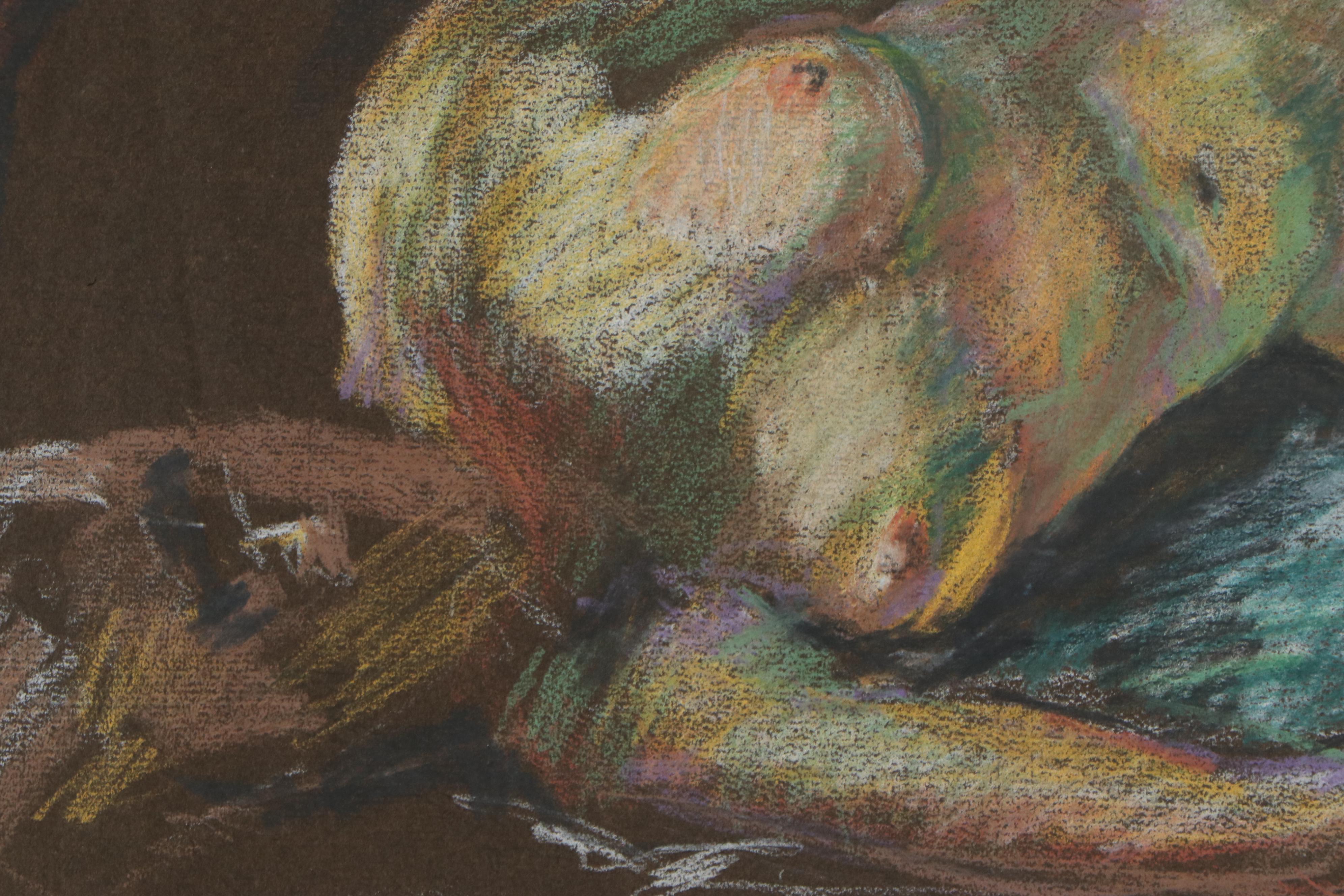 Rabbi Frederick Solomon Nude Figural Pastel Drawings, Mid-20th Century