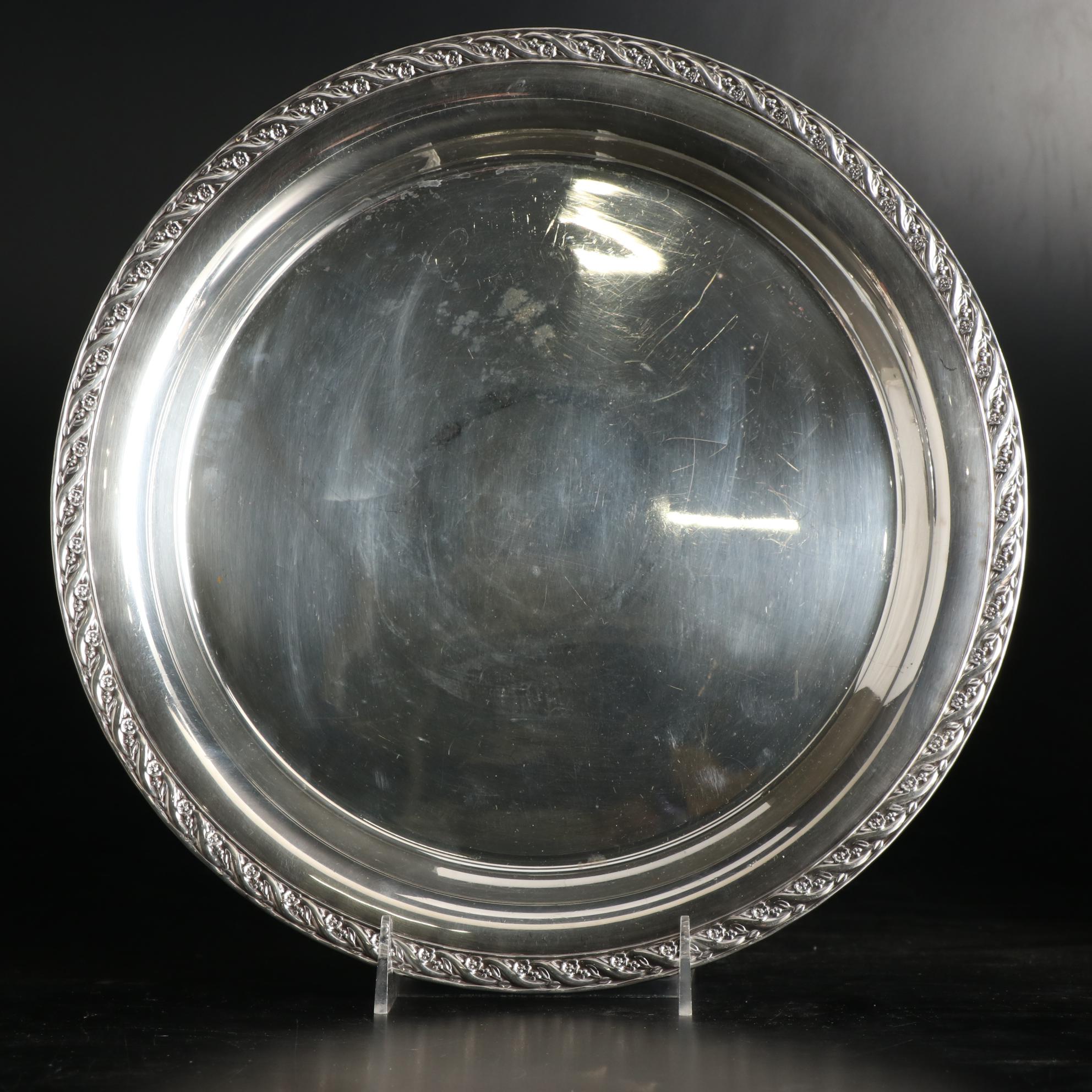 W.D. Smith Silver Co. "Chippendale" Water Pitcher and Other Silver Plate