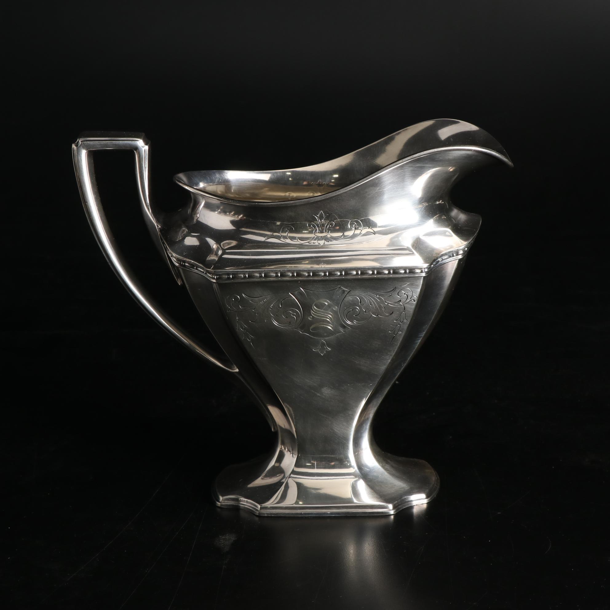 W.D. Smith Silver Co. "Chippendale" Water Pitcher and Other Silver Plate