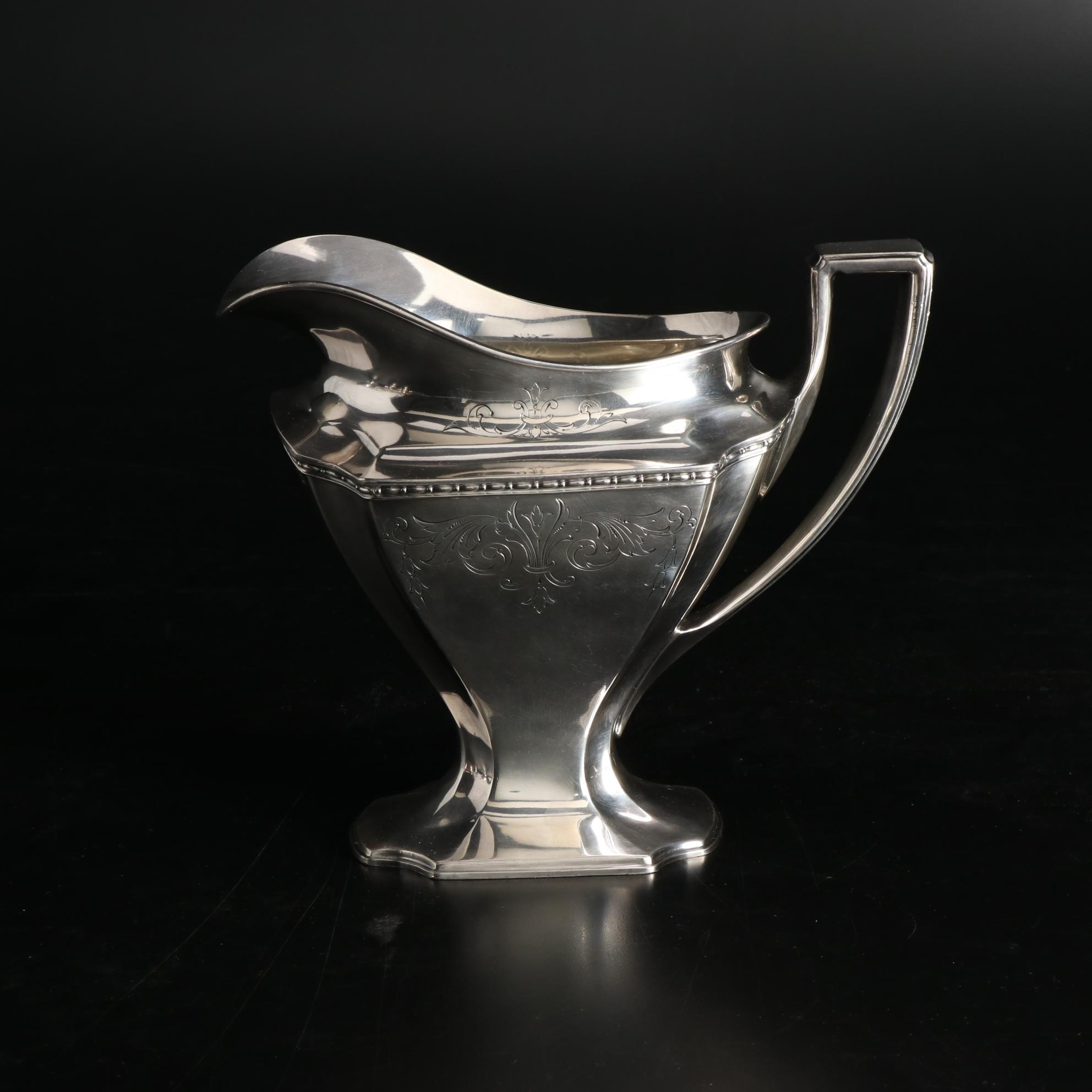 W.D. Smith Silver Co. "Chippendale" Water Pitcher and Other Silver Plate