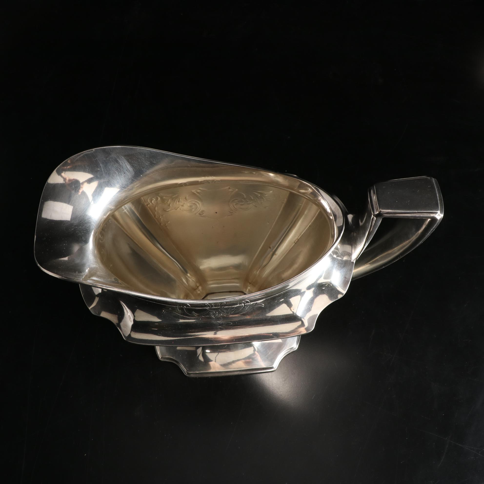 W.D. Smith Silver Co. "Chippendale" Water Pitcher and Other Silver Plate