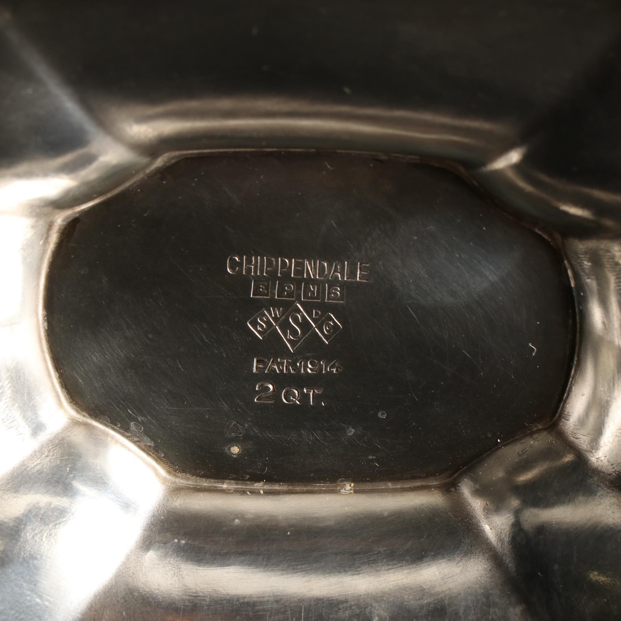 W.D. Smith Silver Co. "Chippendale" Water Pitcher and Other Silver Plate