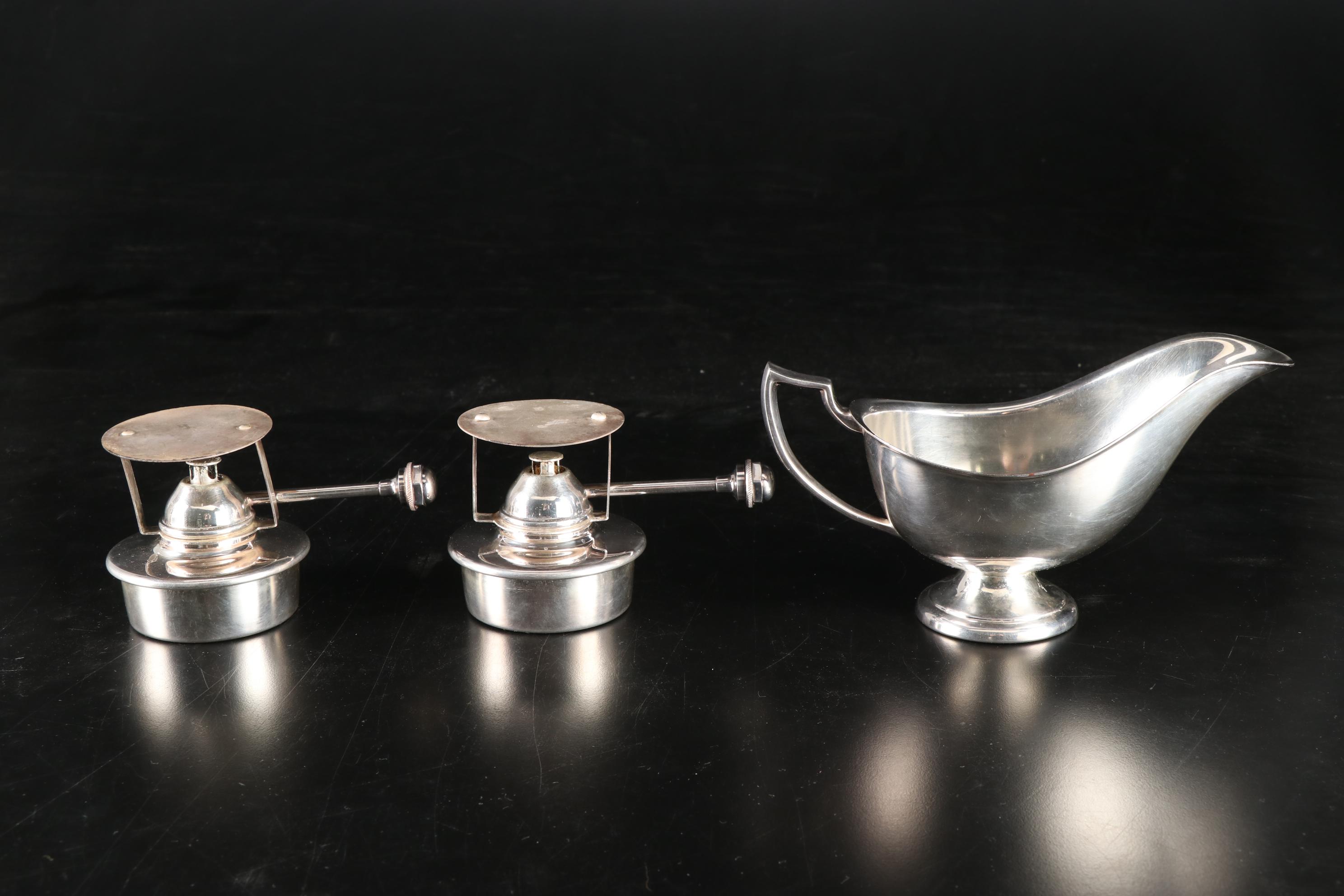 W.D. Smith Silver Co. "Chippendale" Water Pitcher and Other Silver Plate