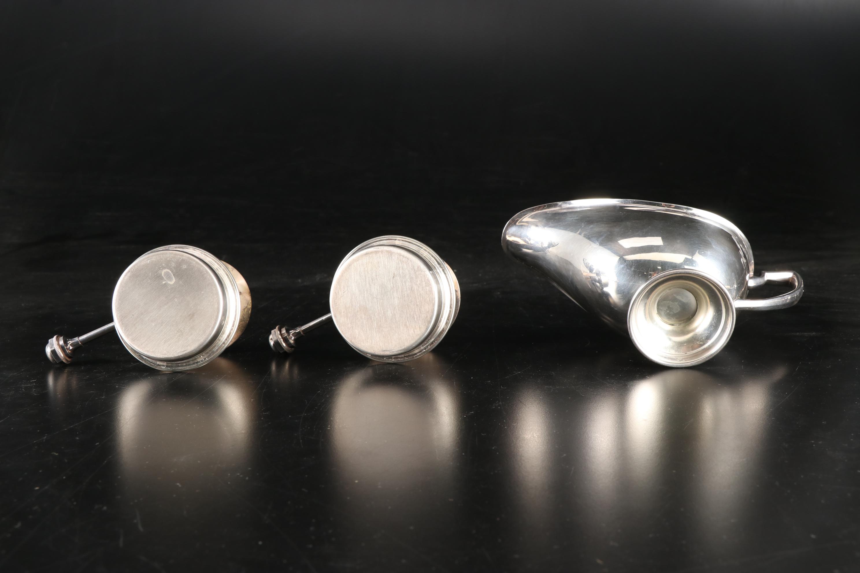 W.D. Smith Silver Co. "Chippendale" Water Pitcher and Other Silver Plate