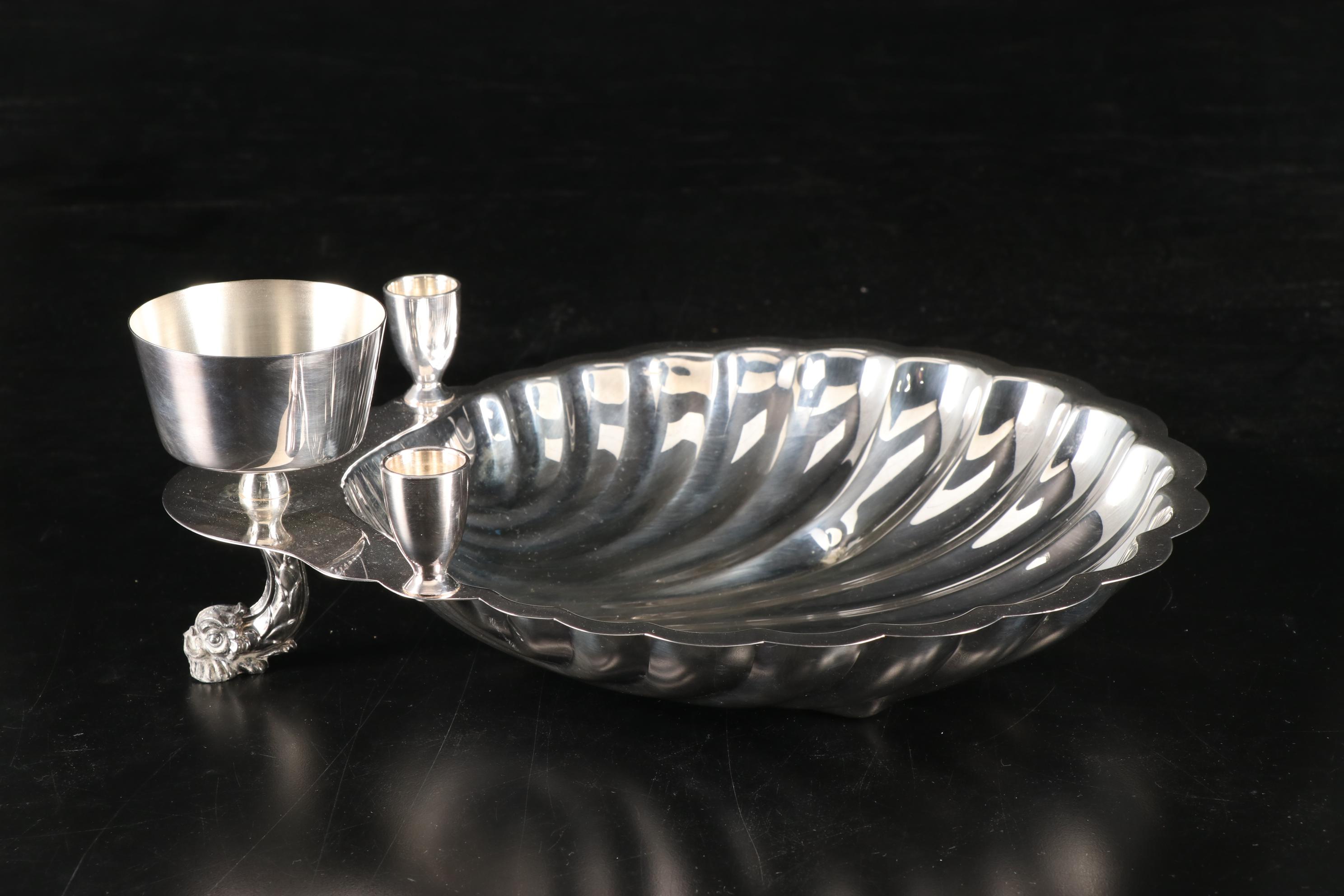 W.D. Smith Silver Co. "Chippendale" Water Pitcher and Other Silver Plate