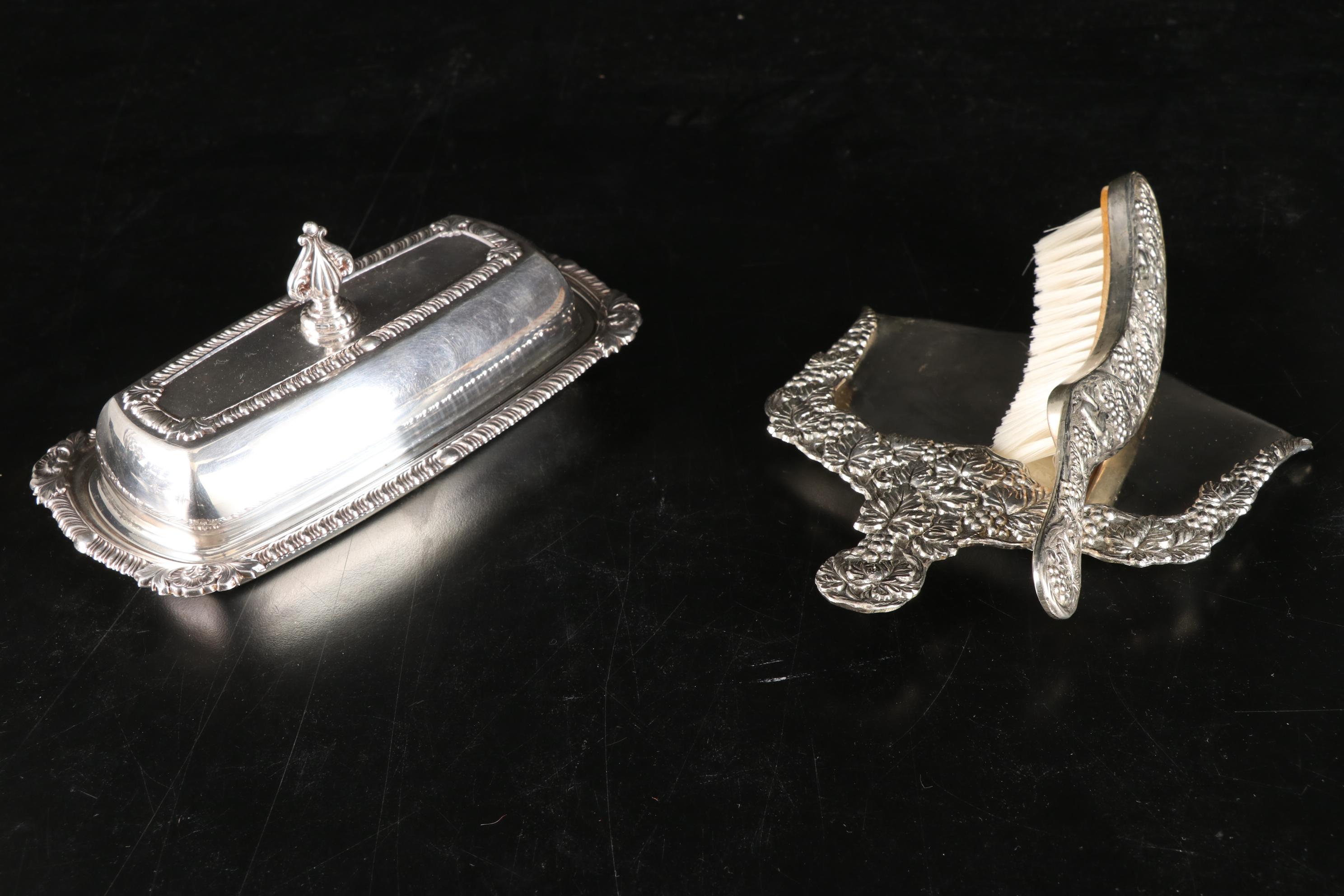 W.D. Smith Silver Co. "Chippendale" Water Pitcher and Other Silver Plate