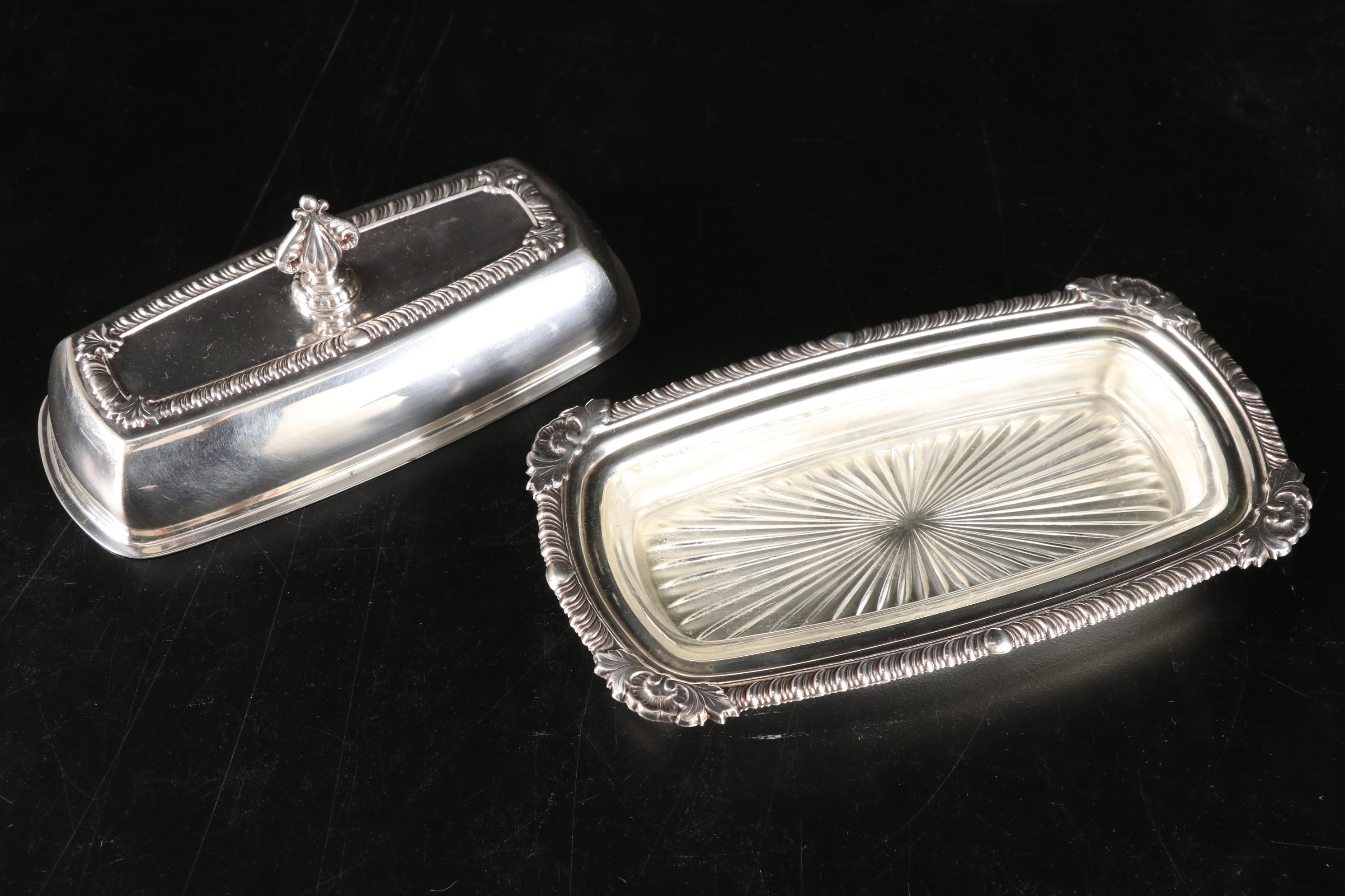 W.D. Smith Silver Co. "Chippendale" Water Pitcher and Other Silver Plate