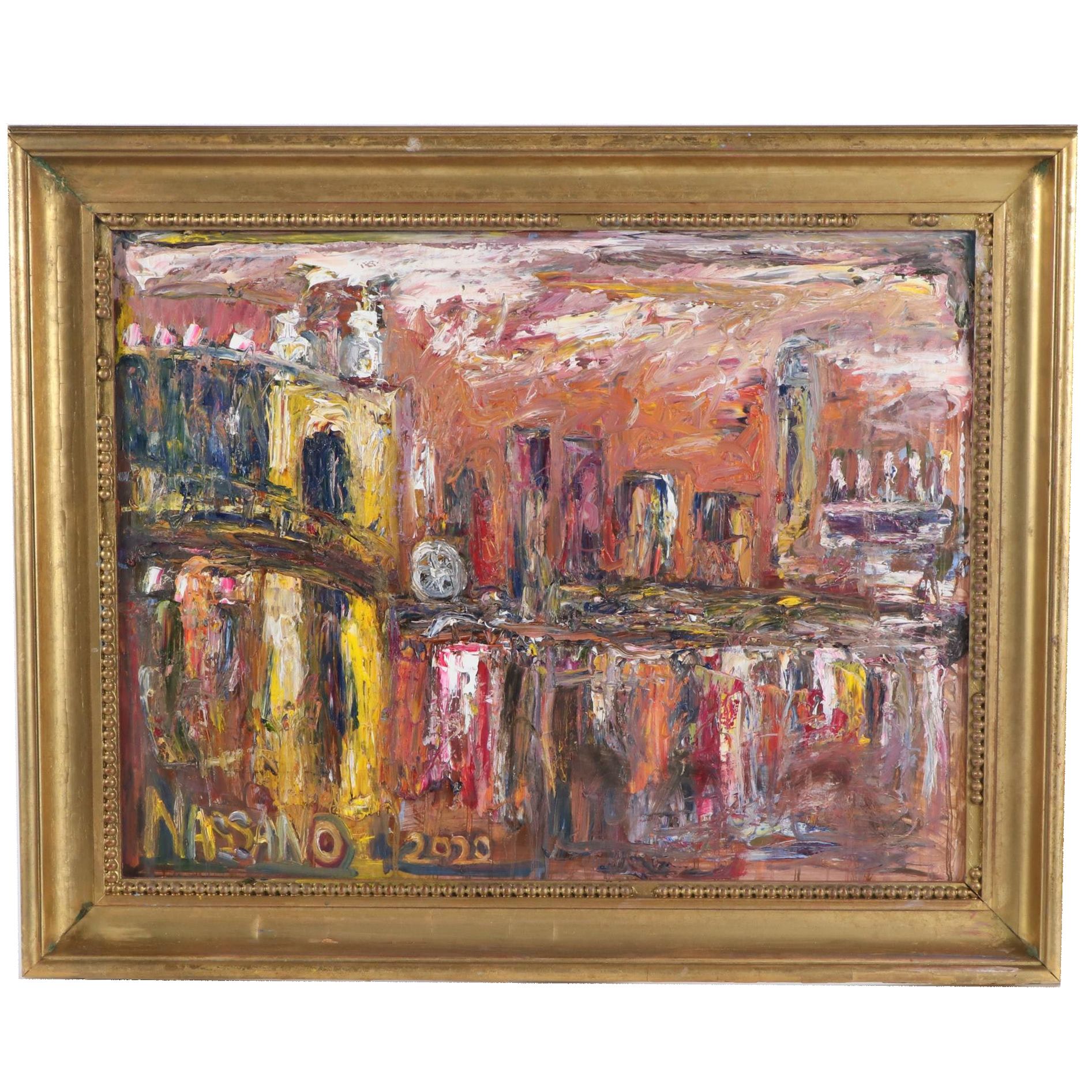 Steve Nassano Oil Painting "Cincinnati at Night"