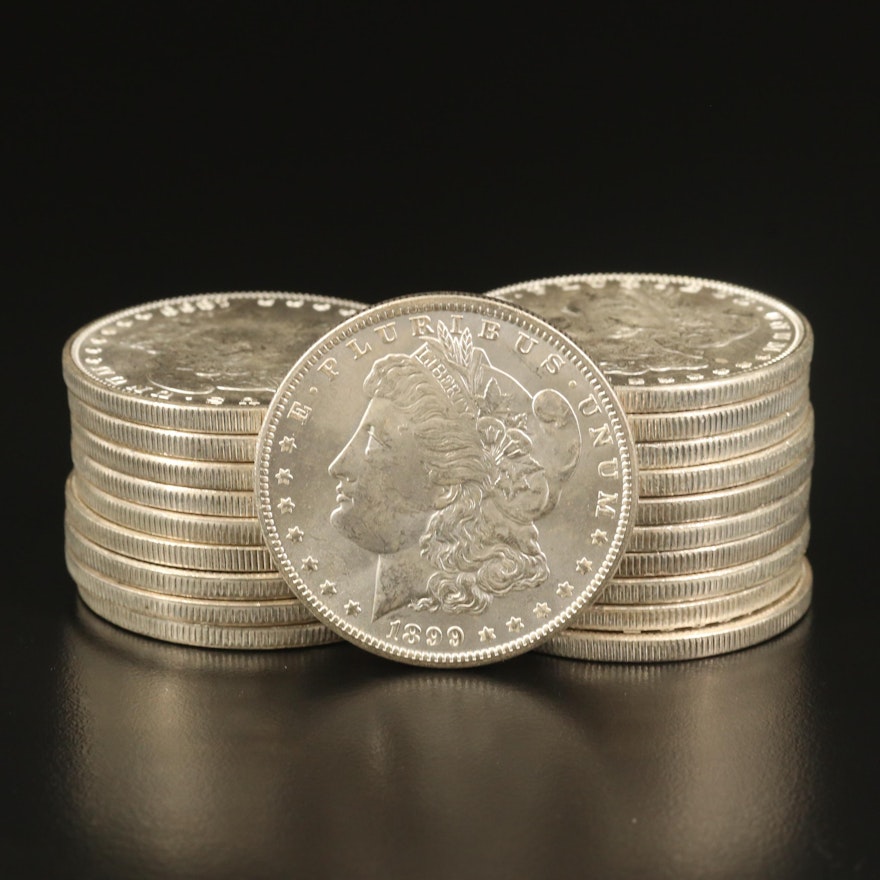 Roll of Twenty Uncirculated 1899-O Morgan Silver Dollars