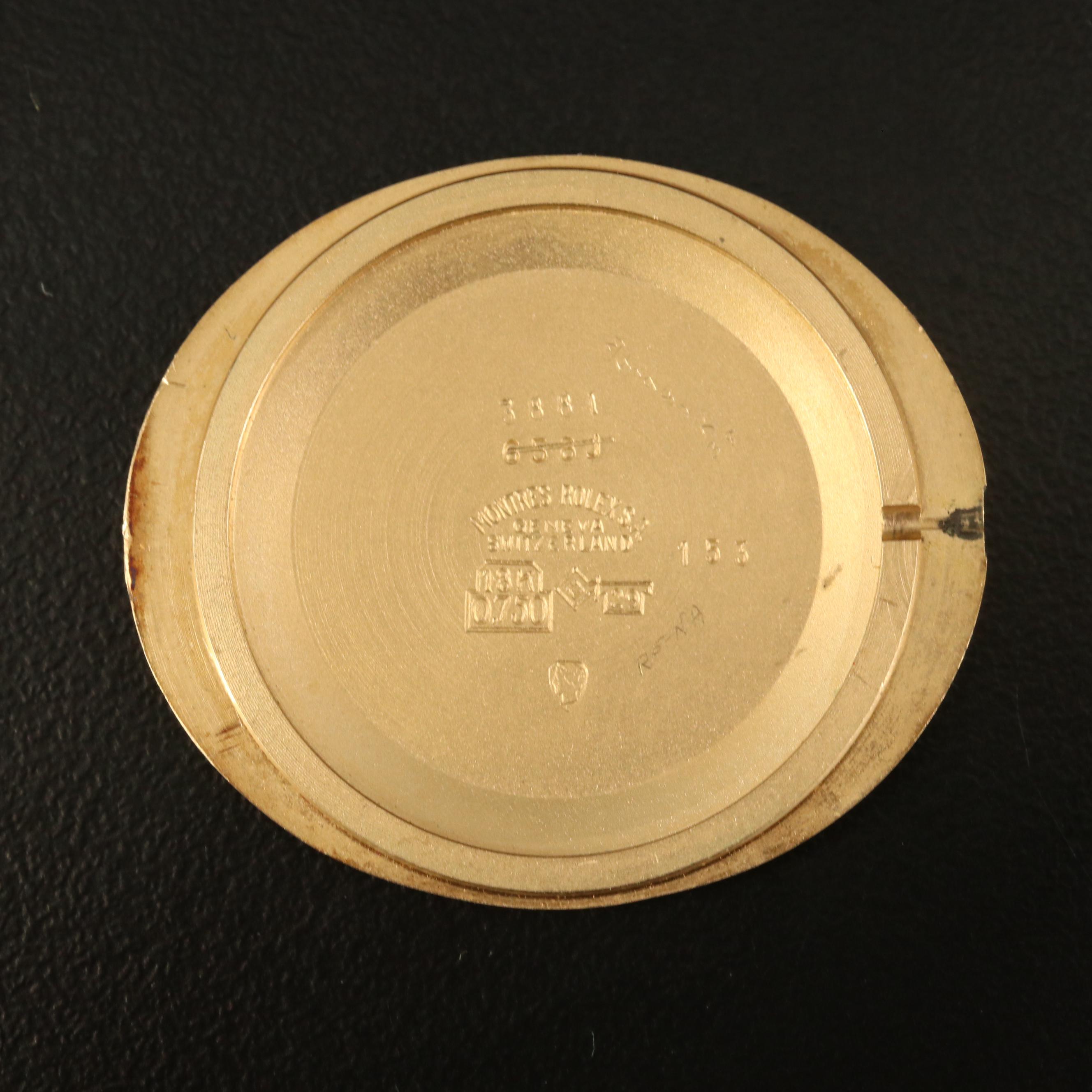 18K Rolex "Cellini" Stem Wind Watch