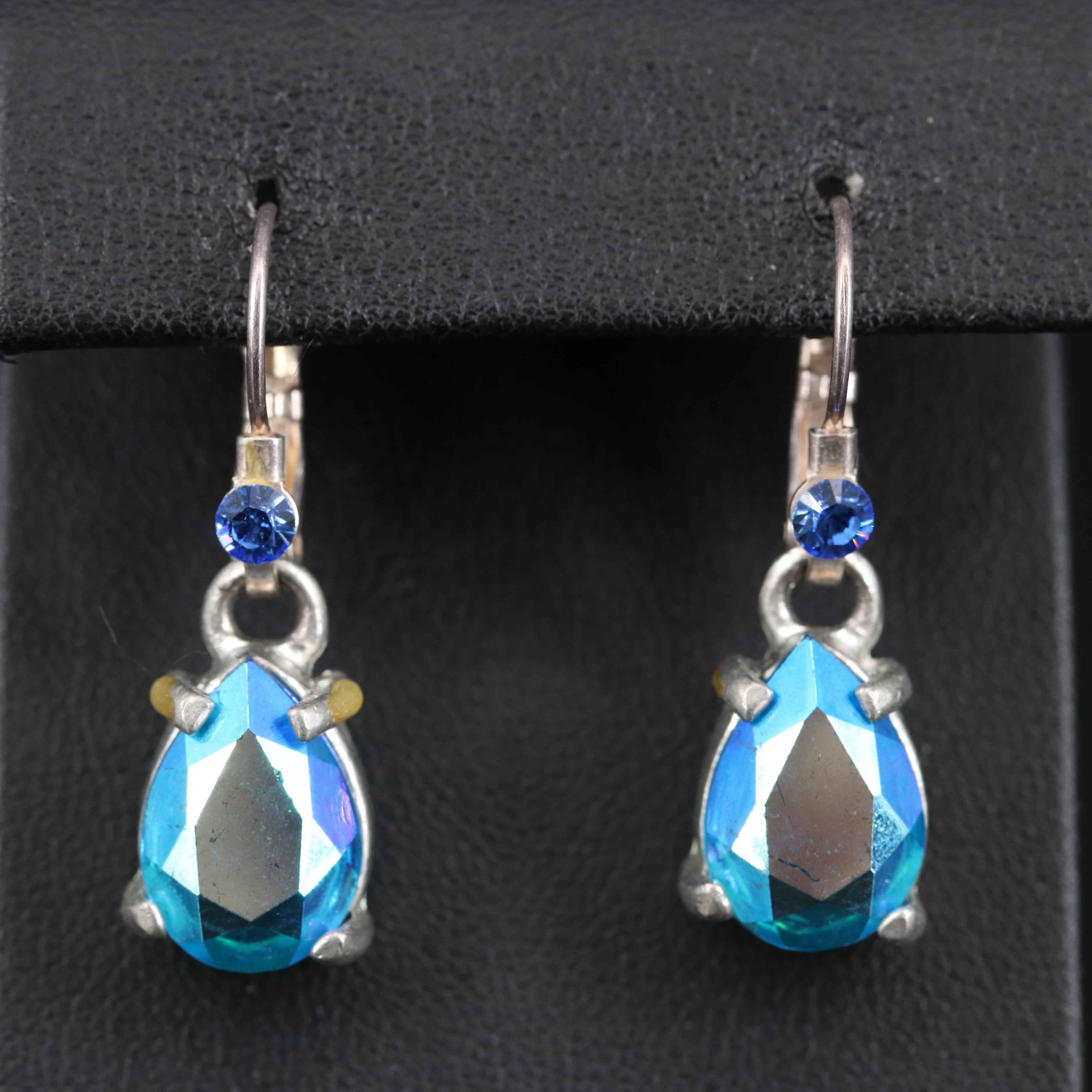 Rodrigo Otazu Rhinestone Flower Necklace and Earrings