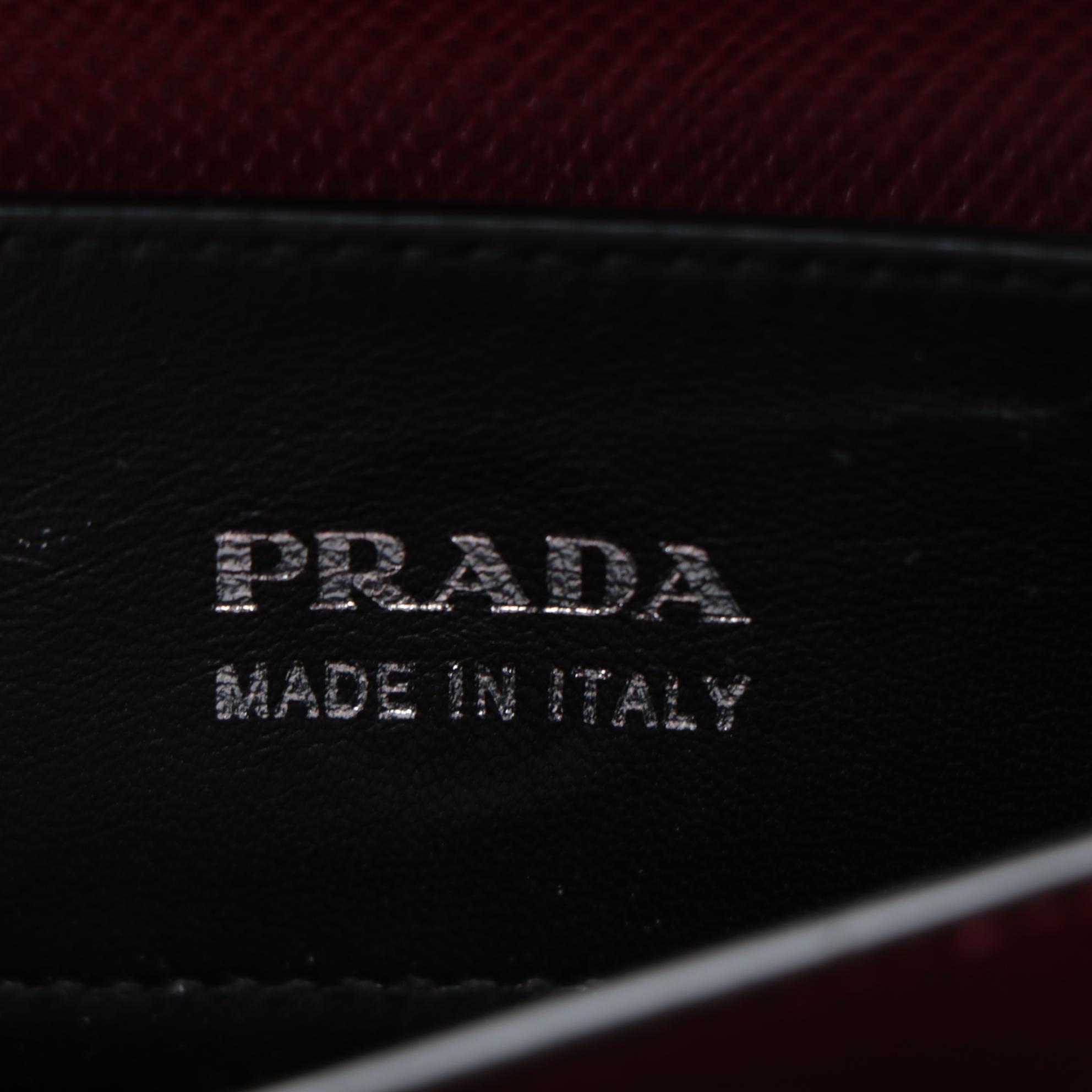 Prada Red Saffiano Lux Leather Large Flap Satchel