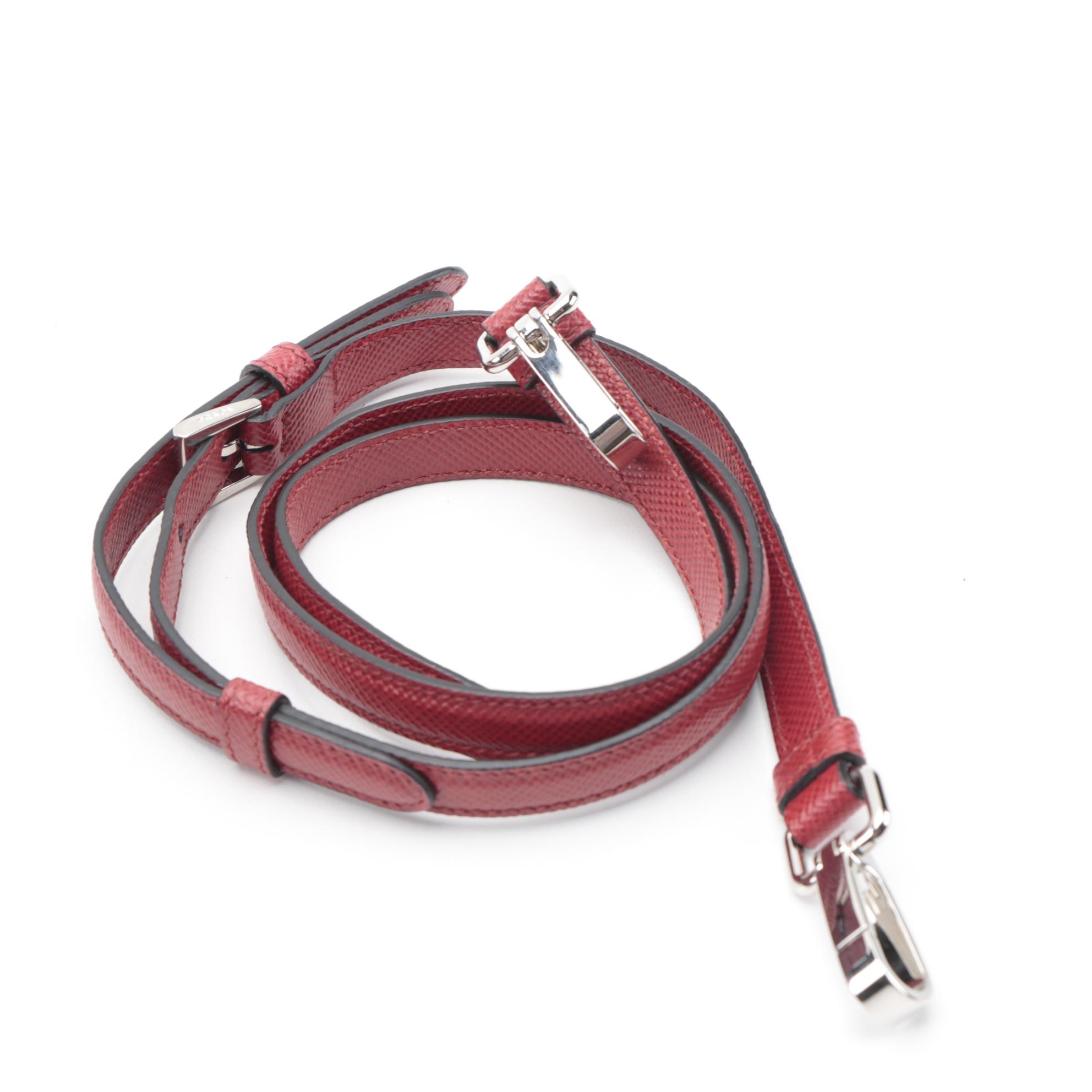 Prada Red Saffiano Lux Leather Large Flap Satchel