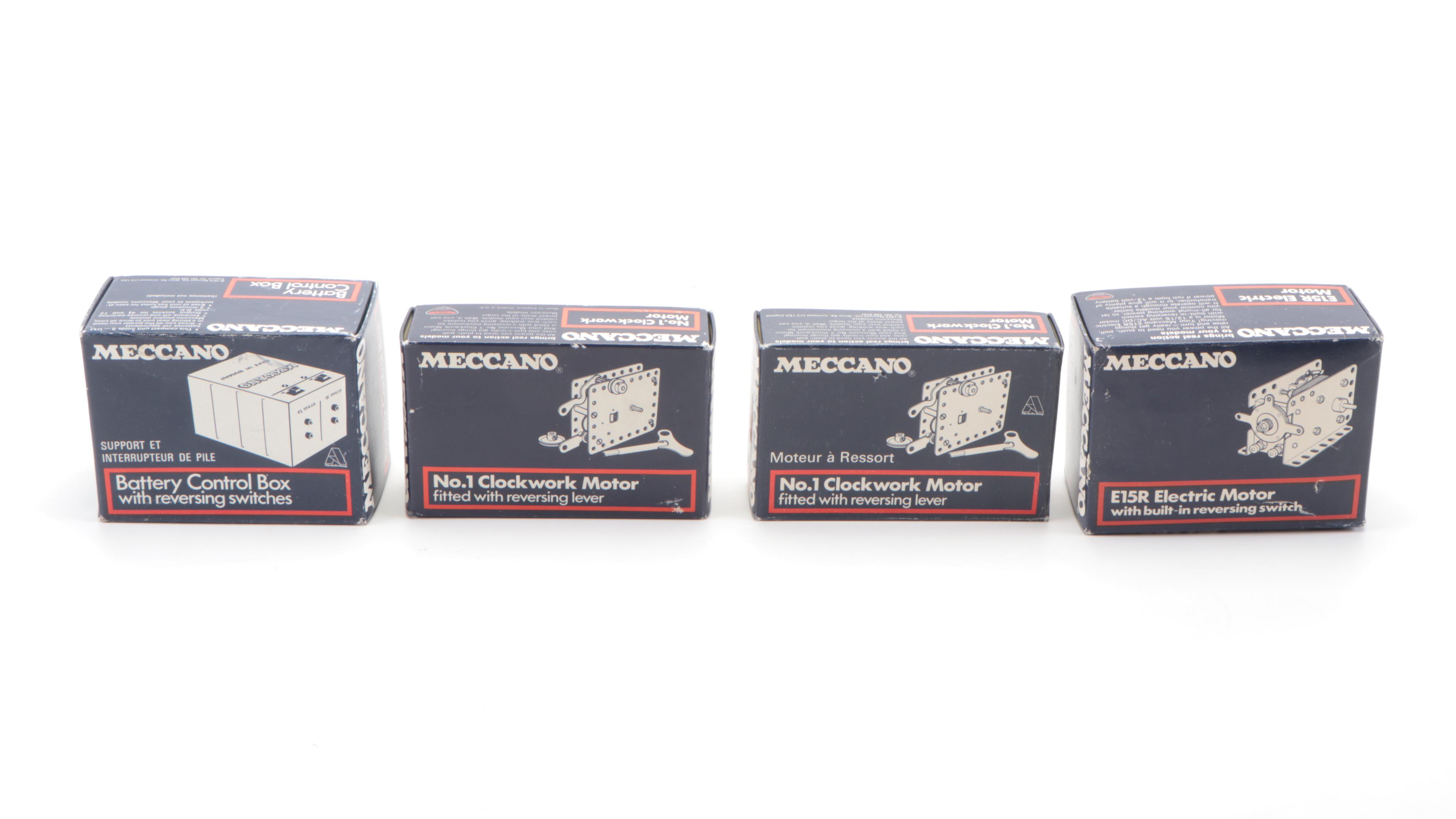 Assortment of Meccano STEM Model Kits with Parts and Accessories