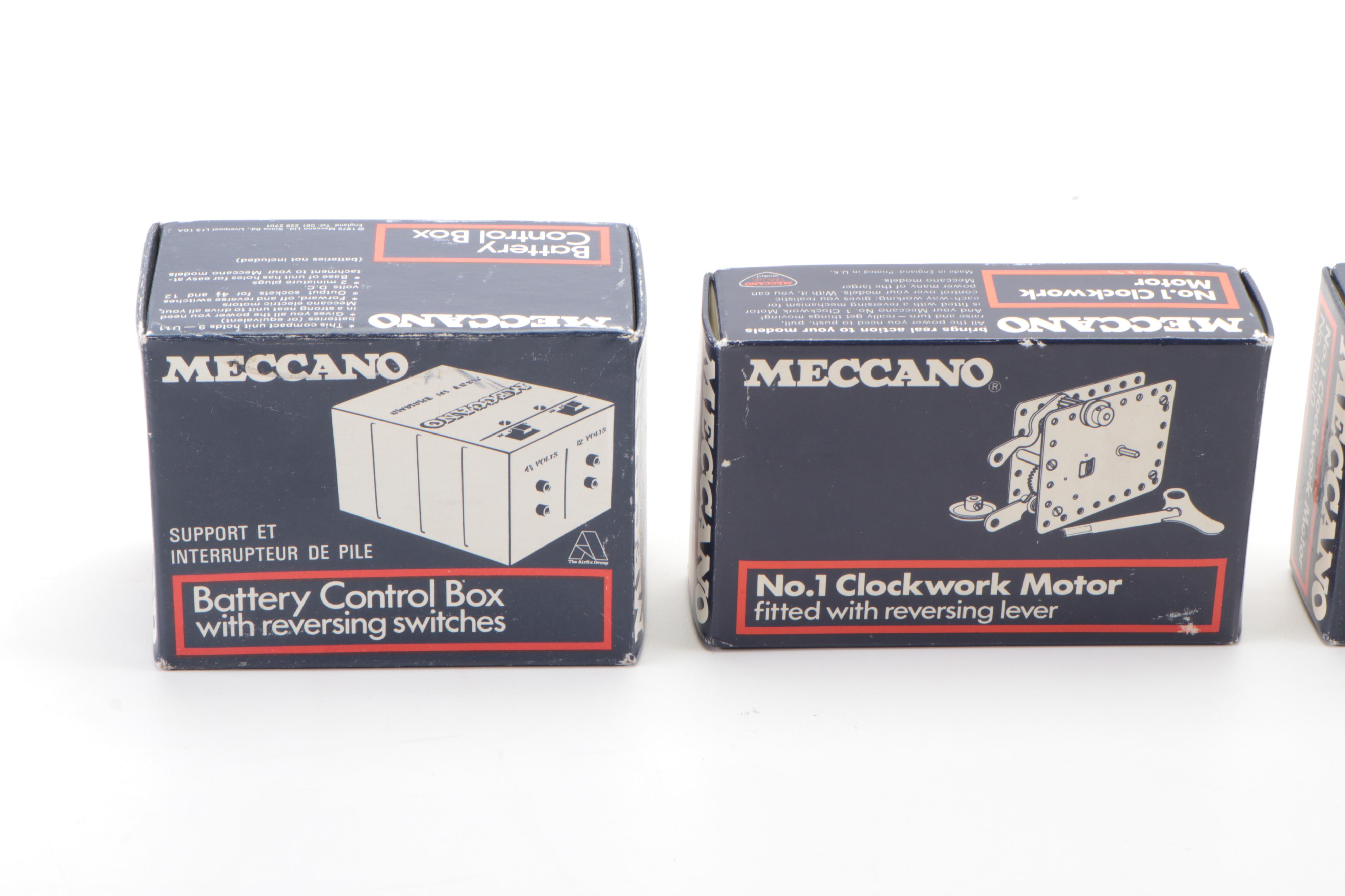 Assortment of Meccano STEM Model Kits with Parts and Accessories