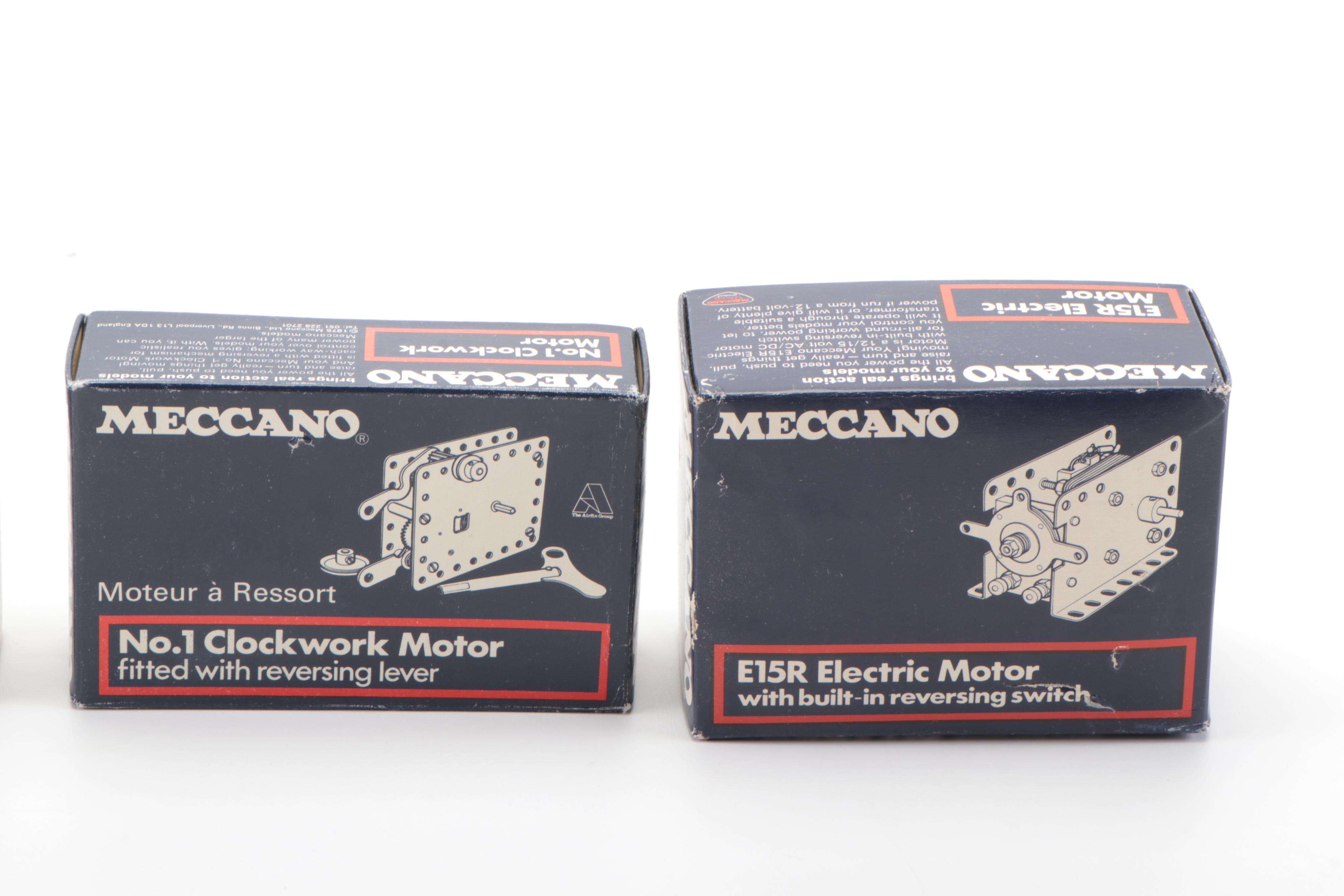 Assortment of Meccano STEM Model Kits with Parts and Accessories