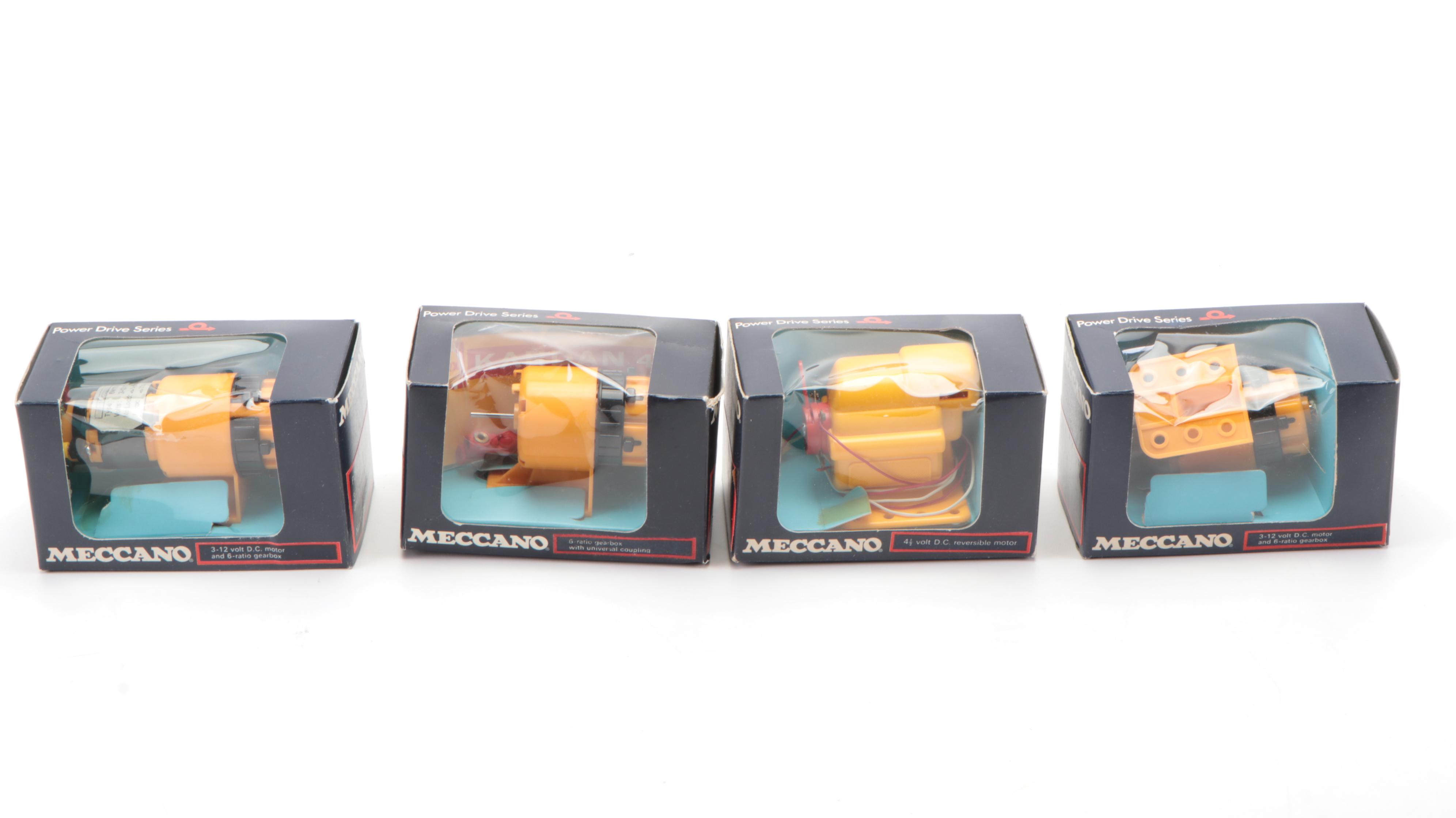 Assortment of Meccano STEM Model Kits with Parts and Accessories