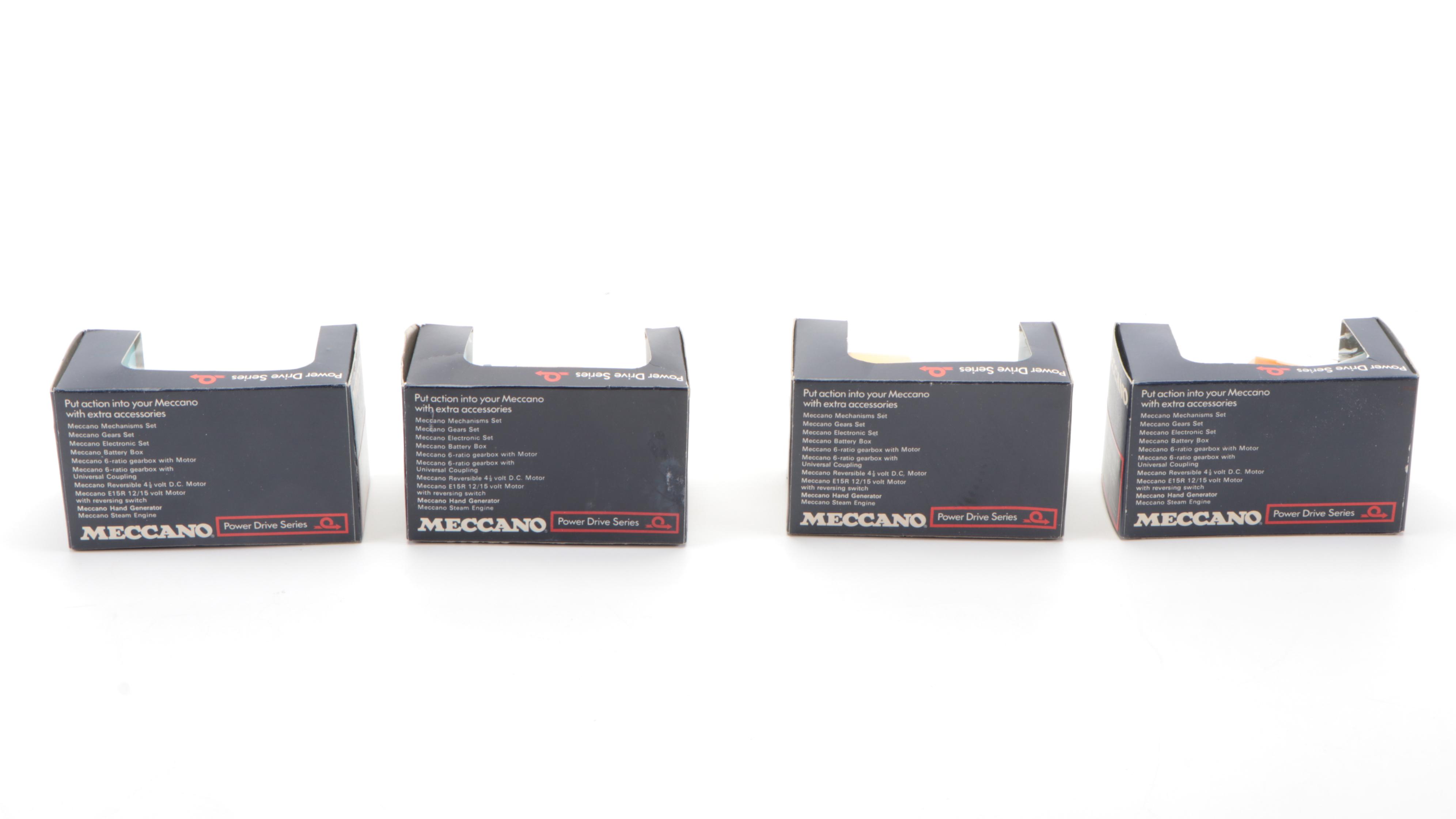 Assortment of Meccano STEM Model Kits with Parts and Accessories