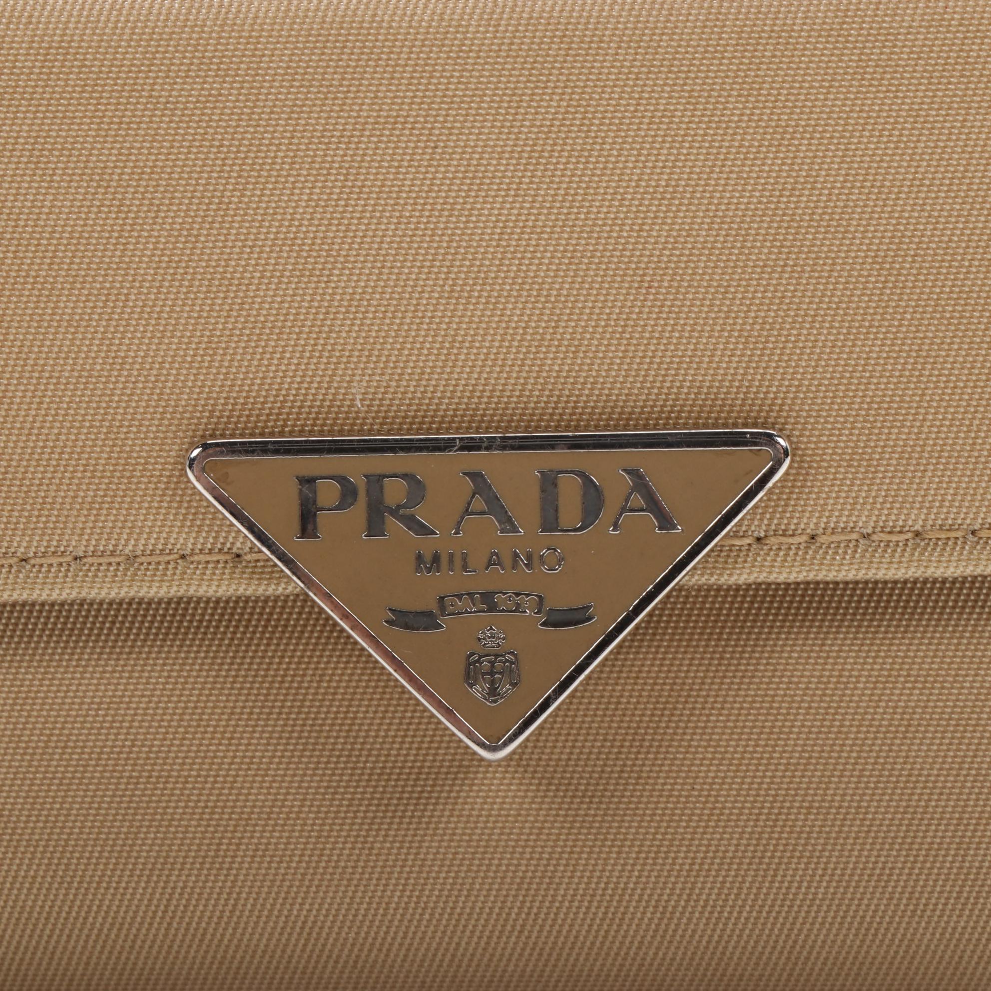 Prada Six-Key Hook Case in Beige Tessuto Nylon and Saffiano Leather