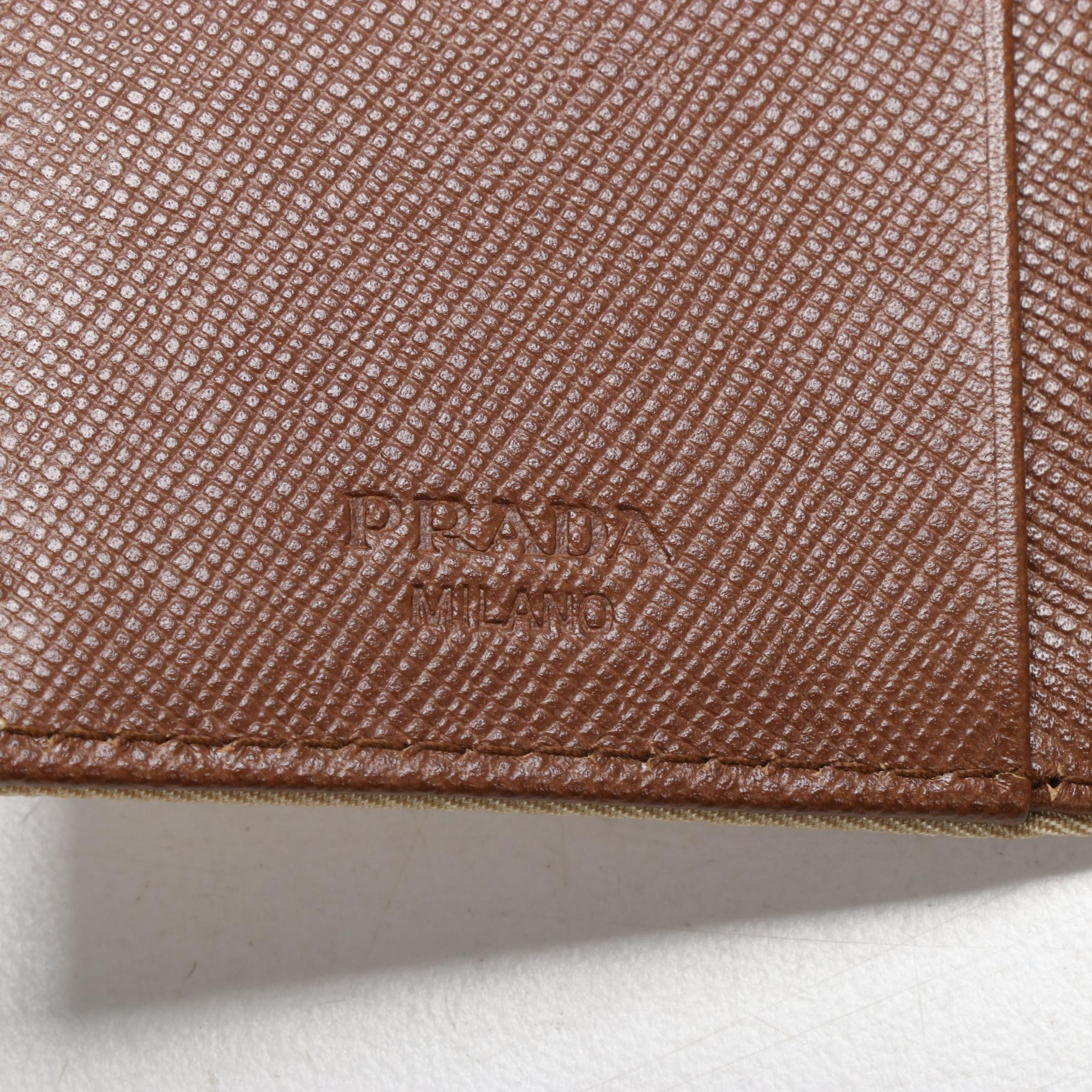 Prada Six-Key Hook Case in Beige Tessuto Nylon and Saffiano Leather