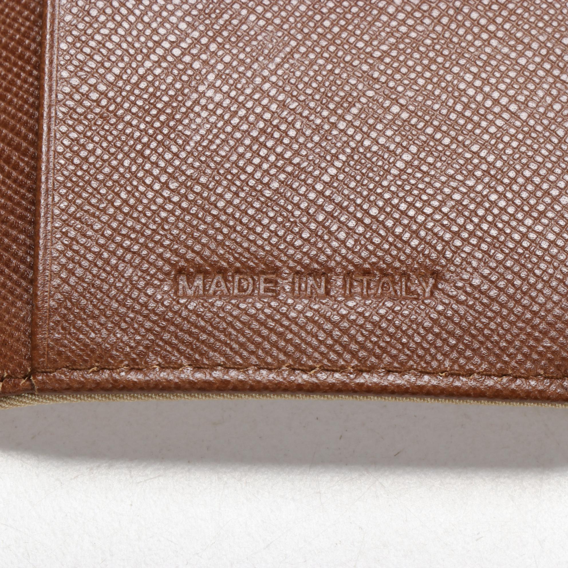 Prada Six-Key Hook Case in Beige Tessuto Nylon and Saffiano Leather