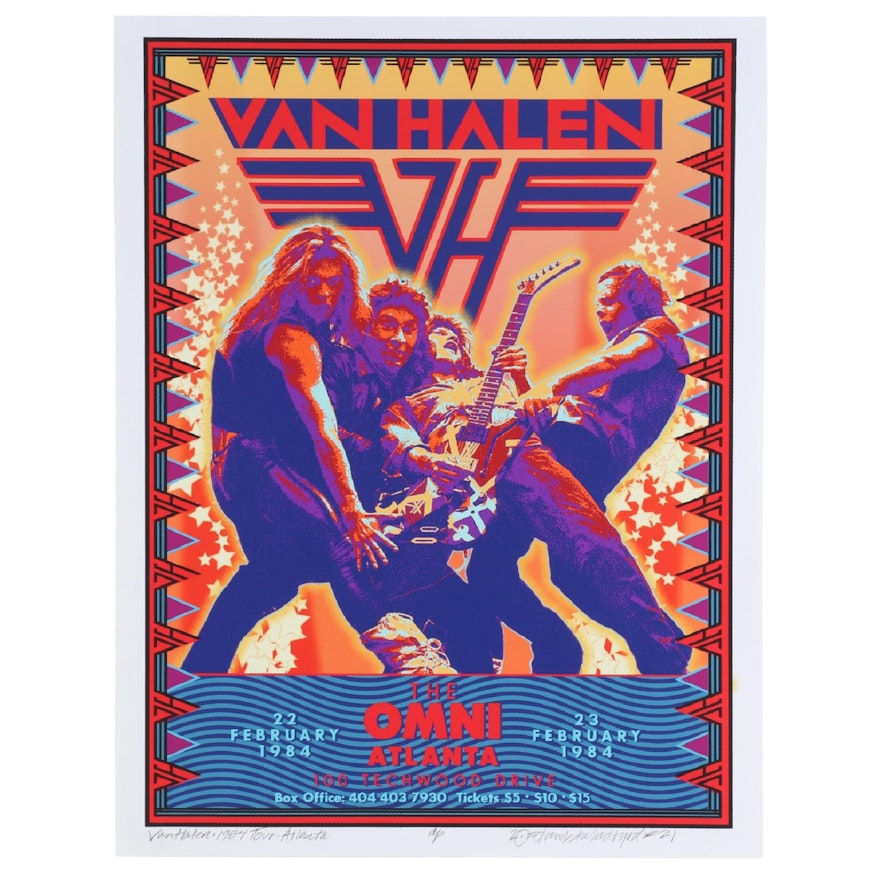 David Edward Byrd Giclée "Van Halen - 1984 Tour - Atlanta," 2021