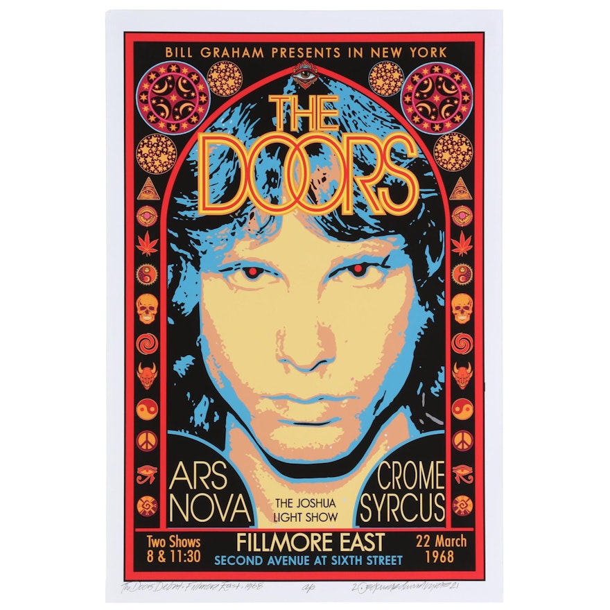 David Edward Byrd Giclée "The Doors Debut - Fillmore East, 1968," 2021