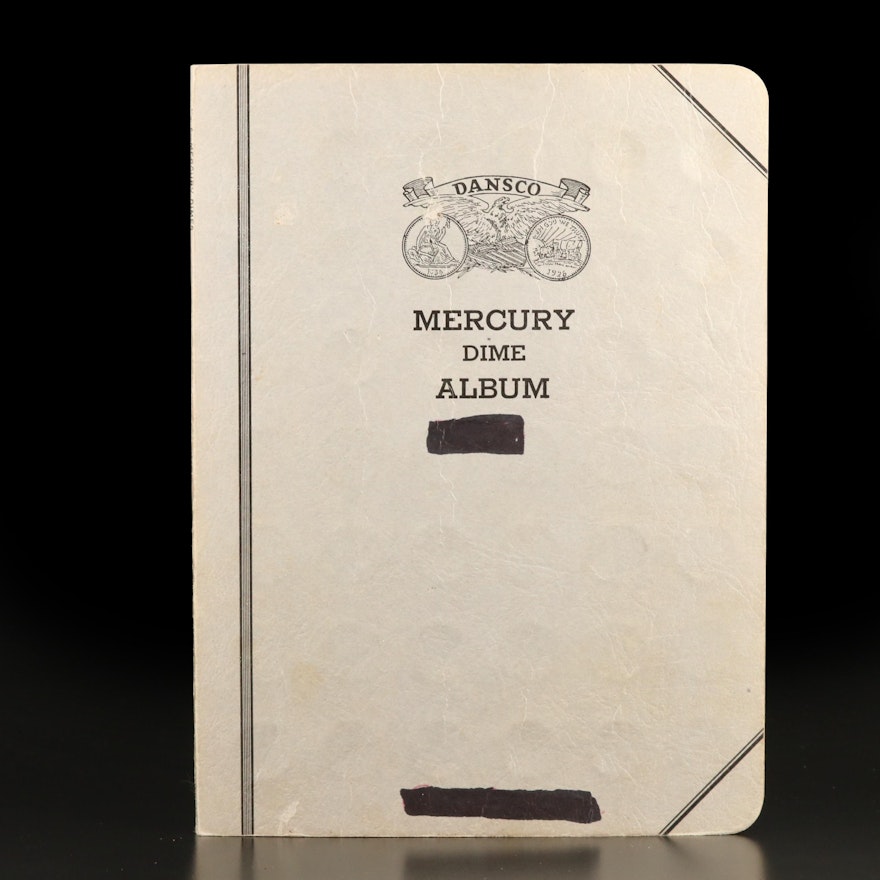 Vintage Dansco Album of Mercury and Roosevelt Silver Dimes