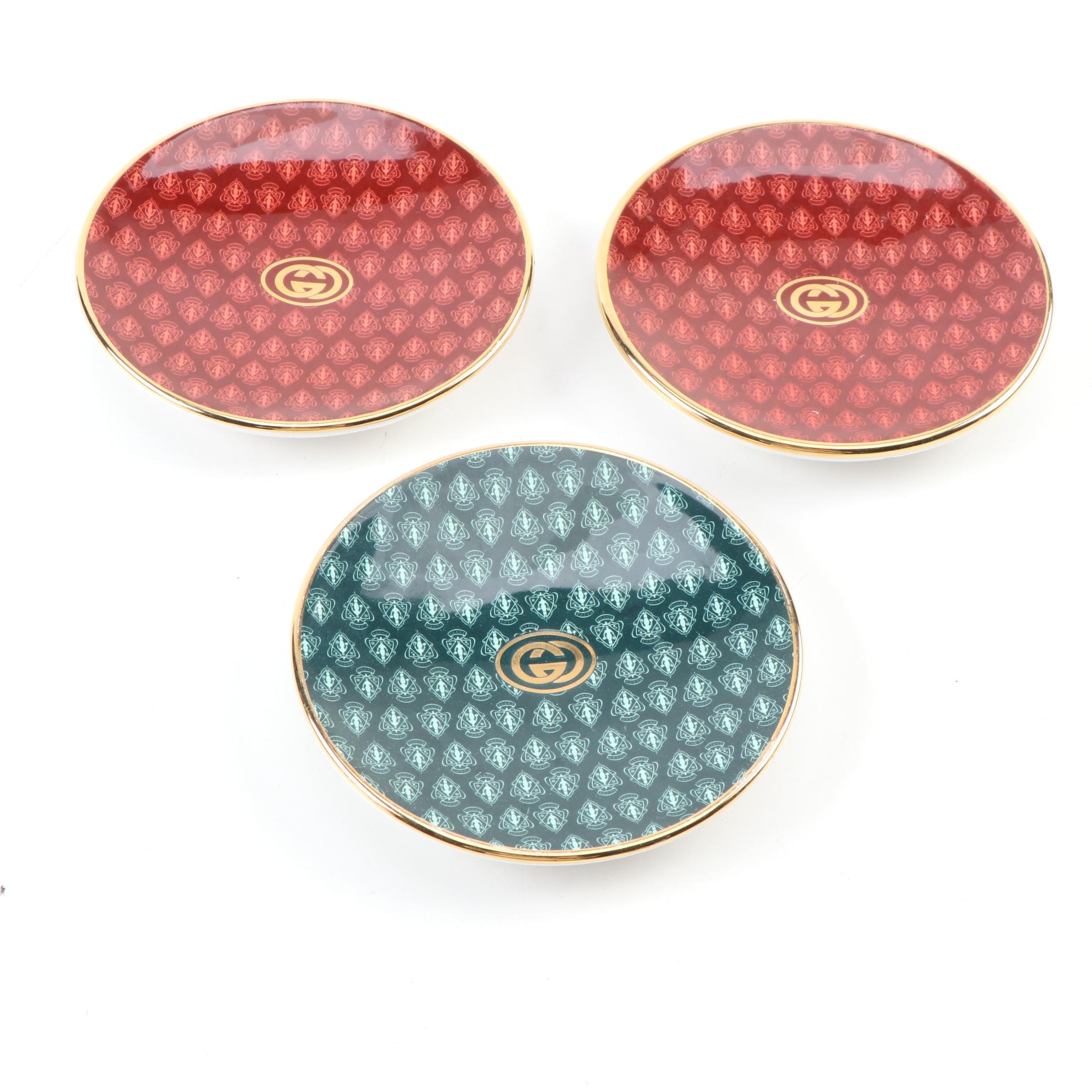 Gucci Porcelain Coasters and Miniature Picture Frame