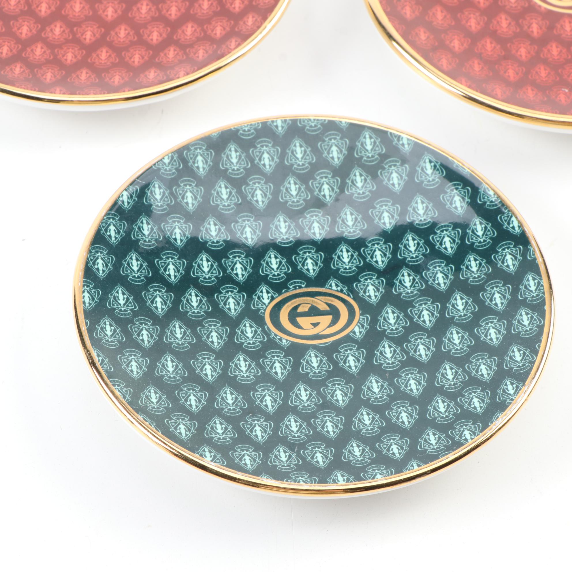 Gucci Porcelain Coasters and Miniature Picture Frame