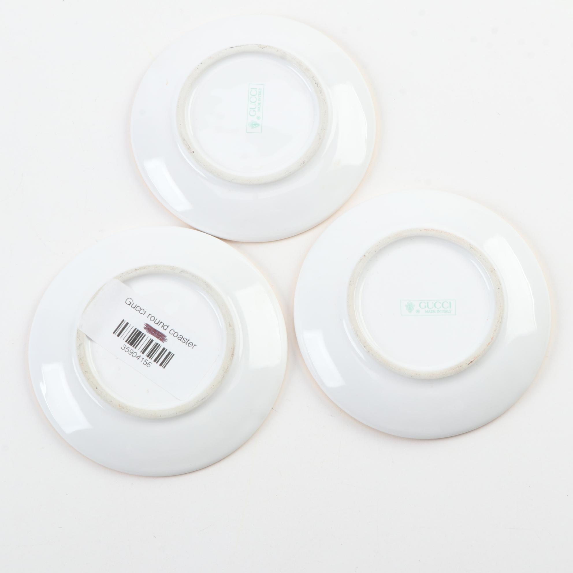 Gucci Porcelain Coasters and Miniature Picture Frame