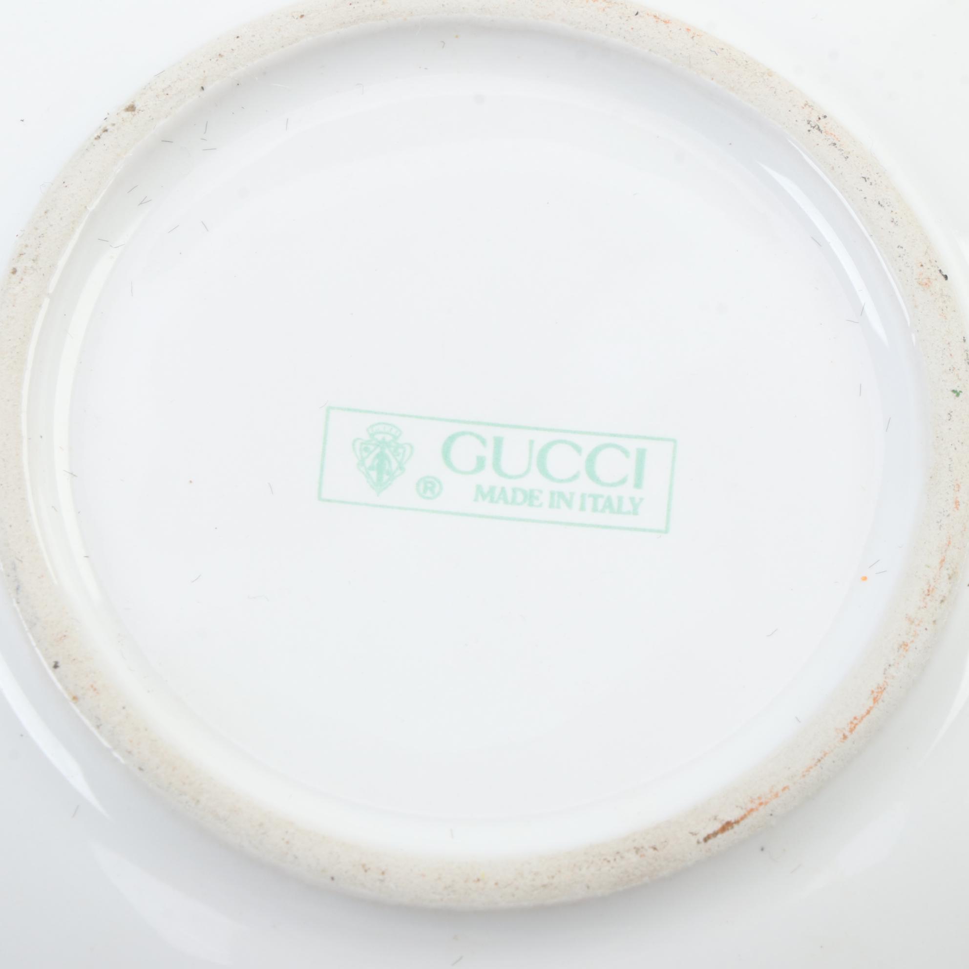 Gucci Porcelain Coasters and Miniature Picture Frame