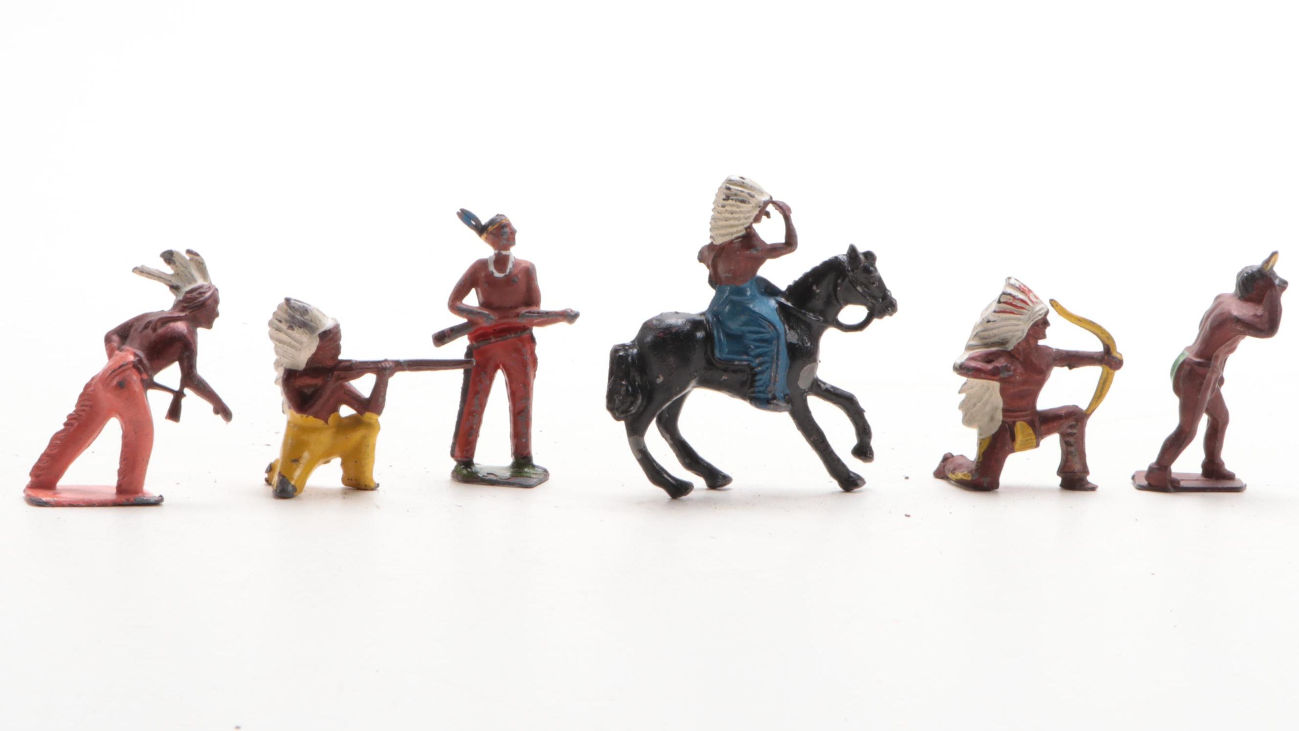 Enameled Metal Historical Figurines, Mid-20th Century