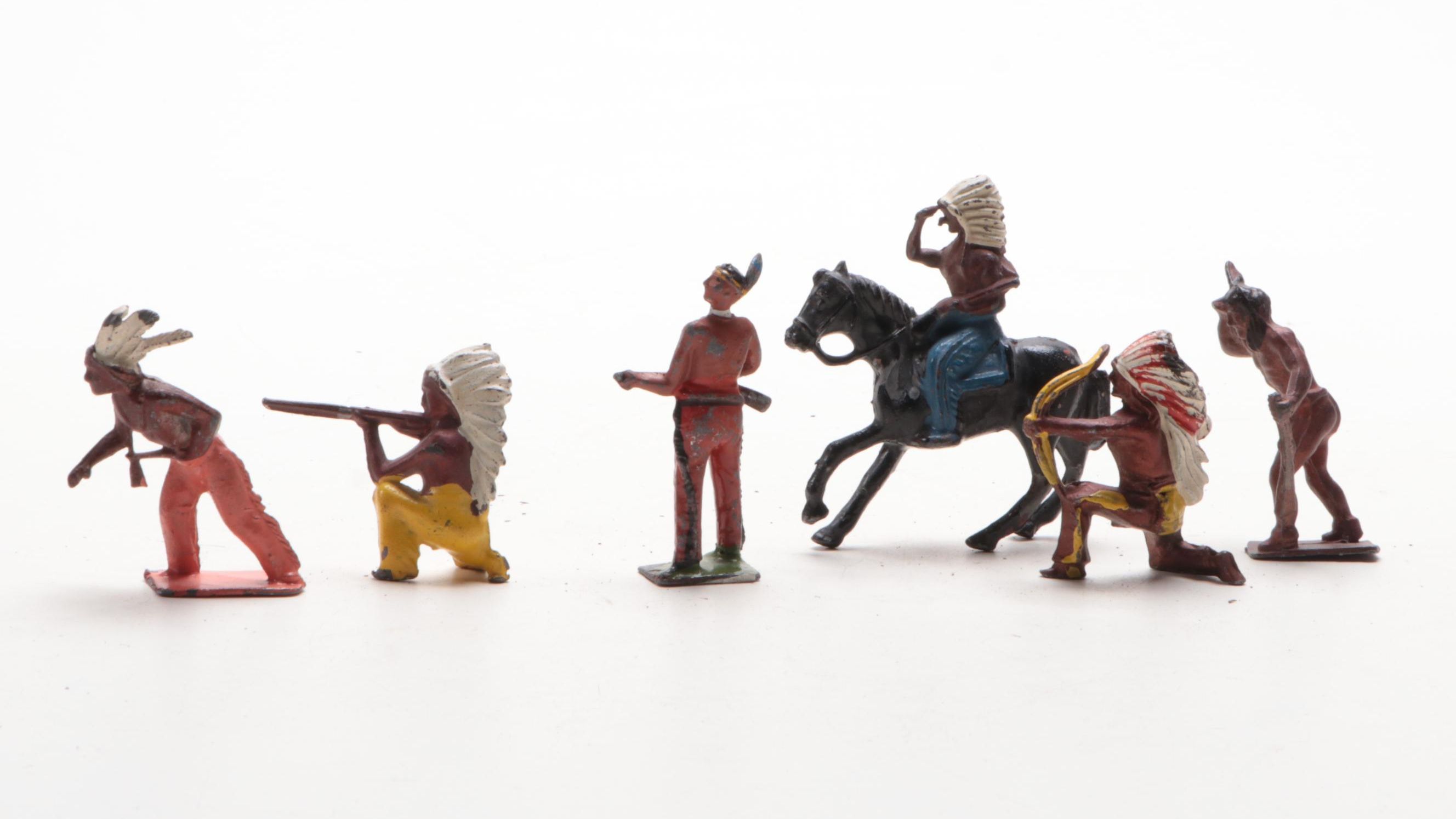 Enameled Metal Historical Figurines, Mid-20th Century